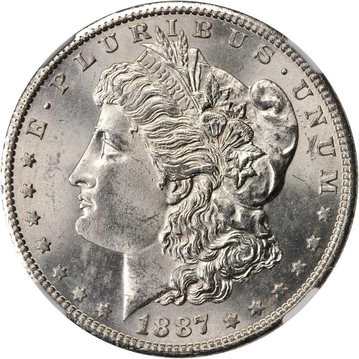 1887-S Morgan Silver Dollar. MS-63+ (NGC). | Stacks Bowers