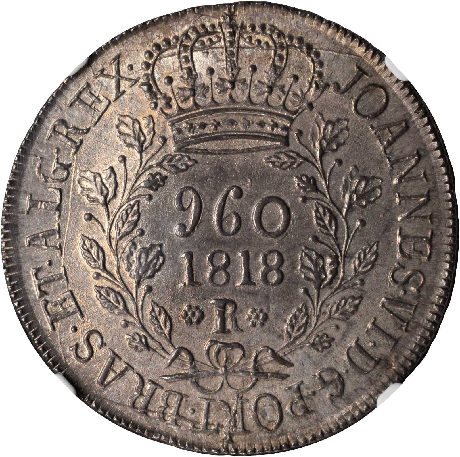 BRAZIL. 960 Reis, 1818-R. NGC MS-63. | Stacks Bowers