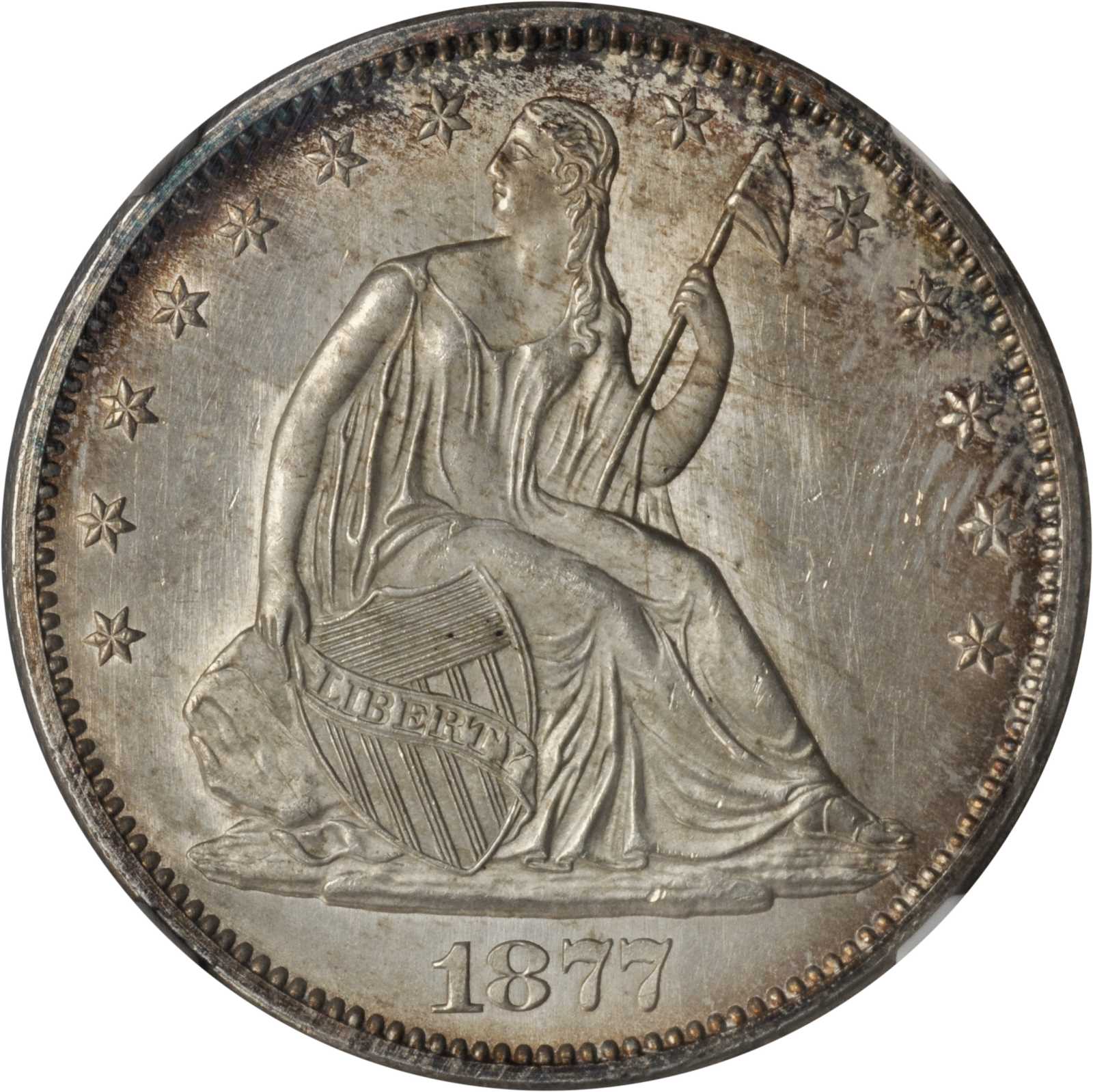 1877-S Liberty Seated Half Dollar. WB-30. Rarity-3. MS-66 (NGC