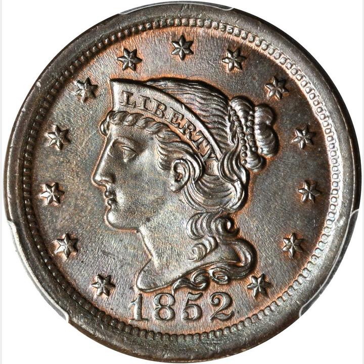 Value of 1852 Braided Hair Half Cent