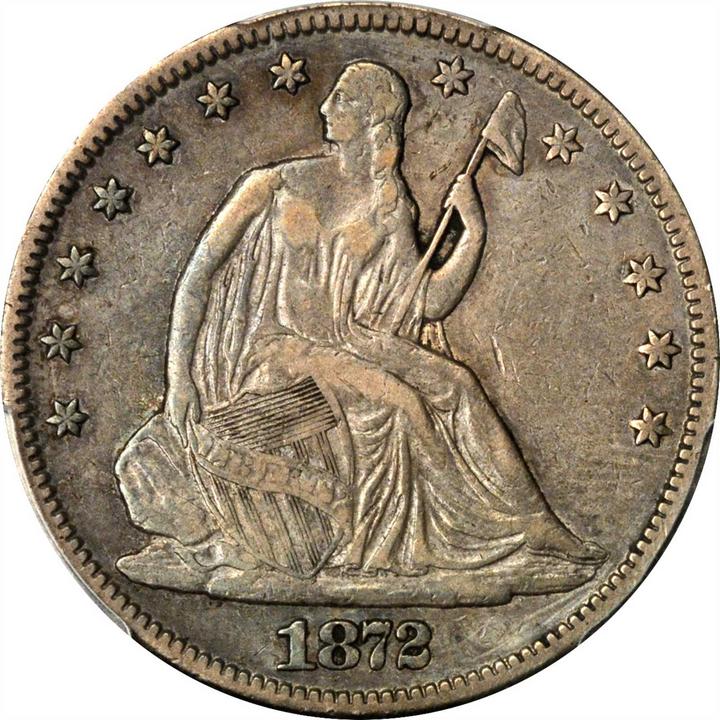 Download 1872-CC Liberty Seated Half Dollar. WB-1. Rarity-4. VF-30 (PCGS). | Stacks Bowers