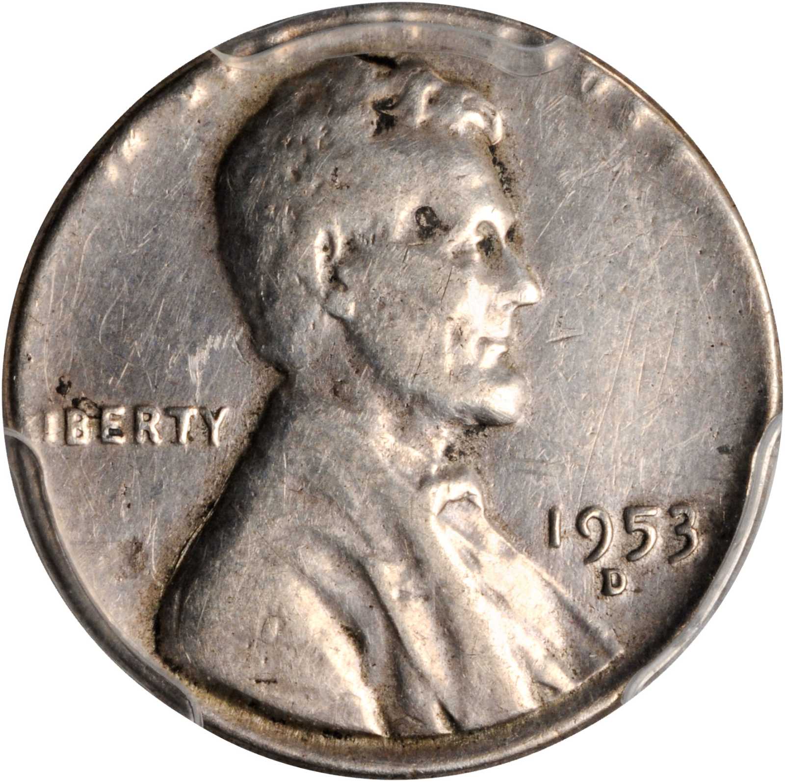 1953-D Lincoln Cent--Struck on a Silver Dime Planchet--VF-30 (PCGS