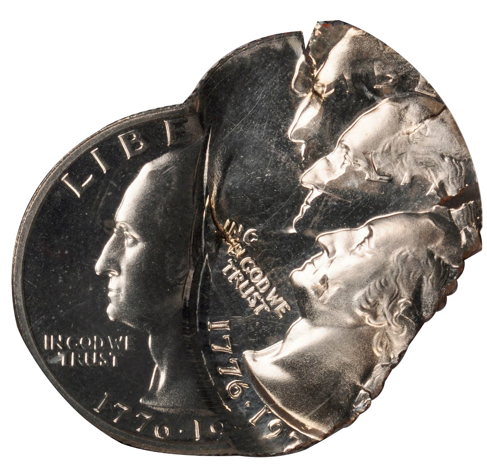 1976-(S) Washington Bicentennial Quarter. Copper-Nickel Clad--Struck Five Times--Proof-67 (NGC)