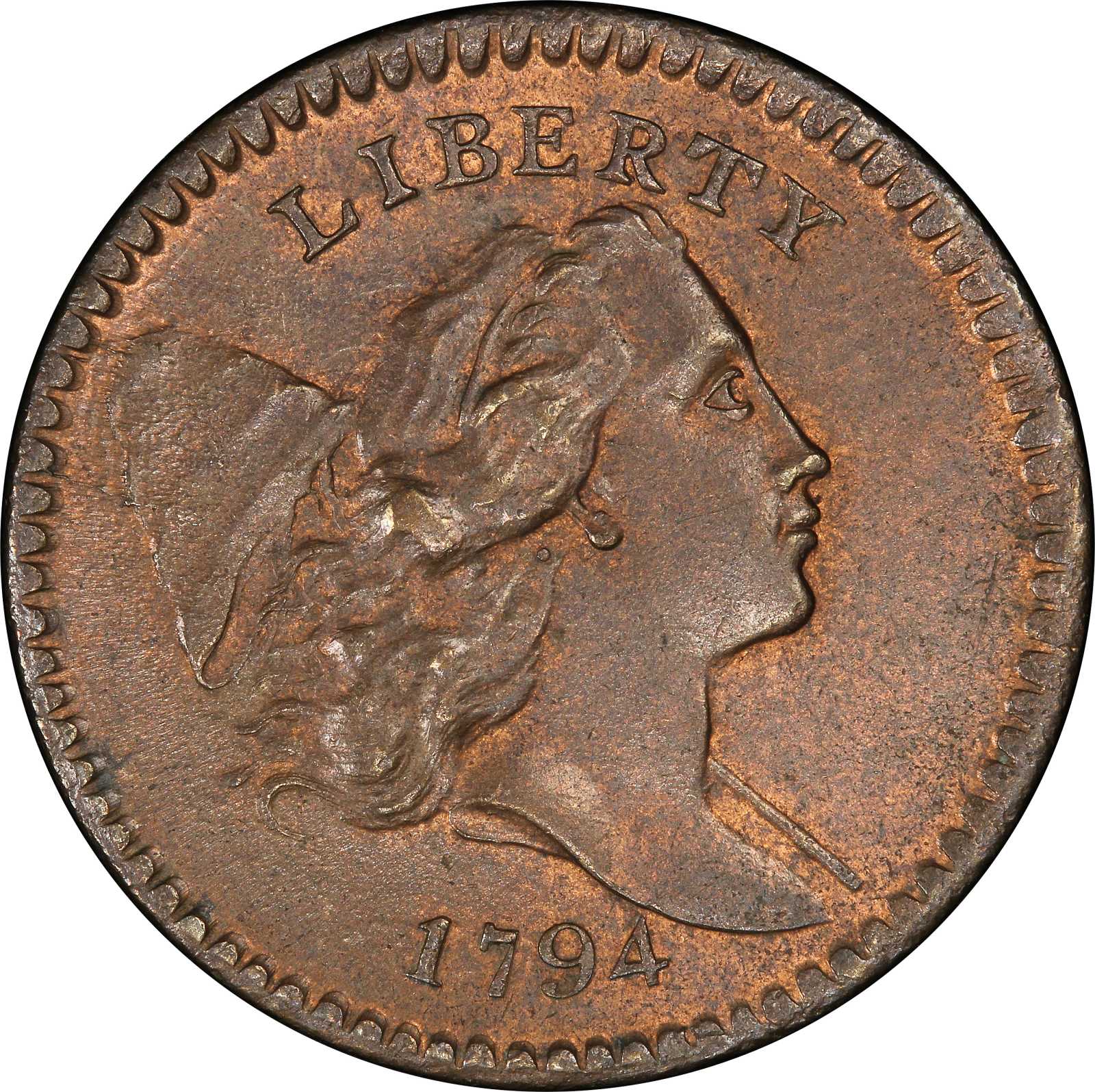 Download 1794 Liberty Cap Half Cent. Cohen-9. Rarity-2. High-Relief Head. Mint State-66 RB (PCGS ...