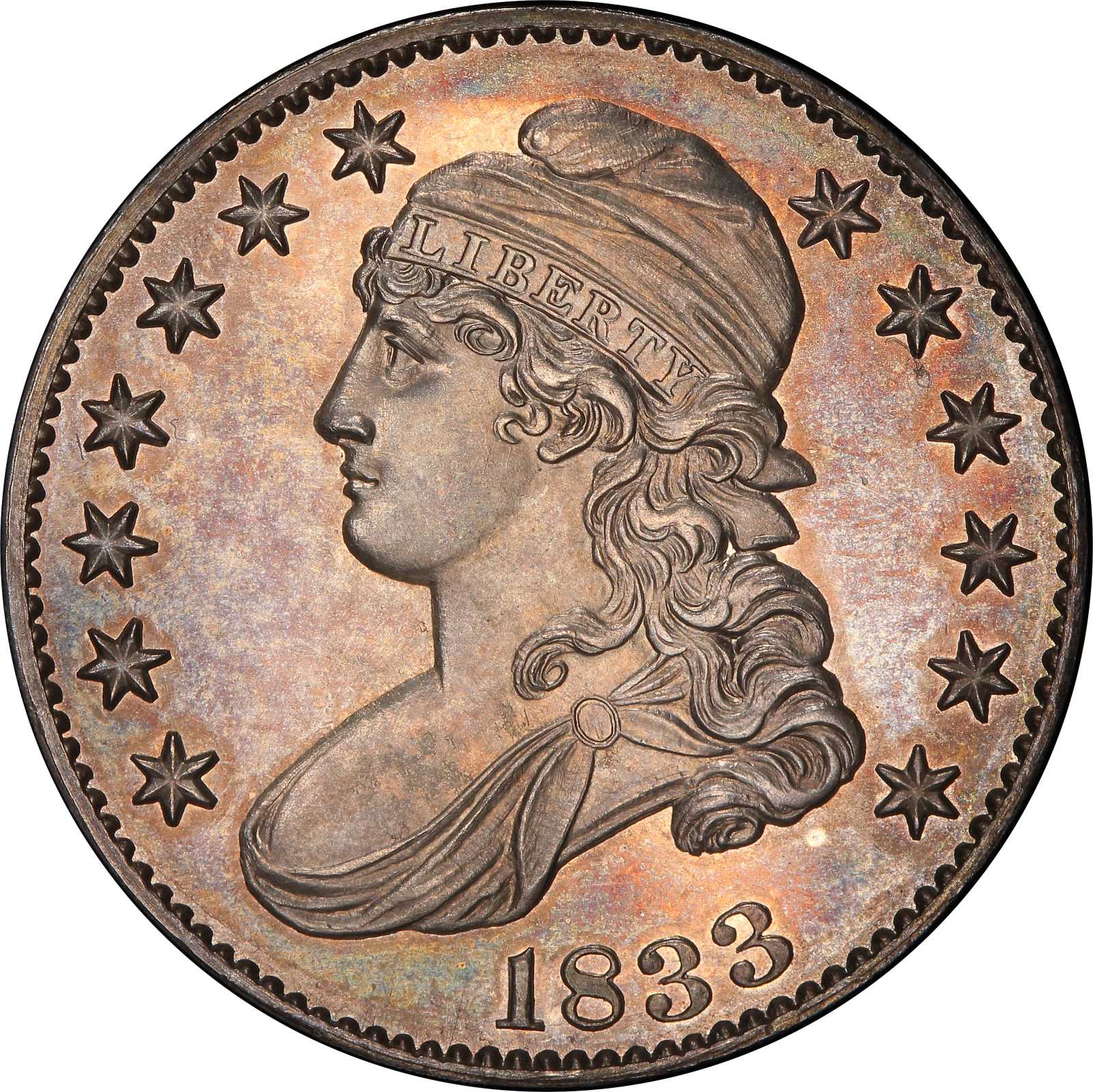 1833 Capped Bust Half Dollar. Overton-116. Rarity-7+. Crushed 