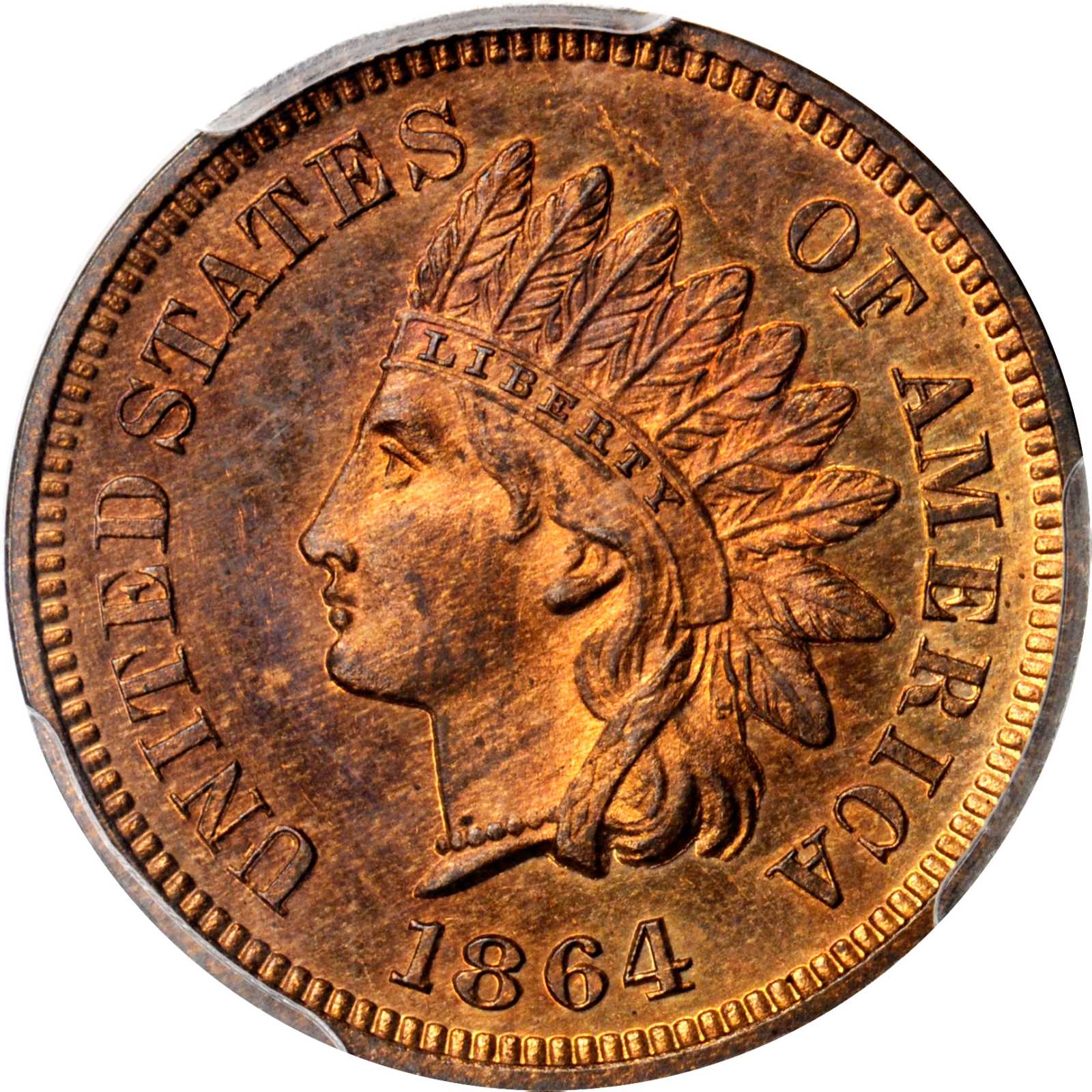 1864 INDIAN HEAD 1st year of Variety III -Bronze CENT-- No L 
