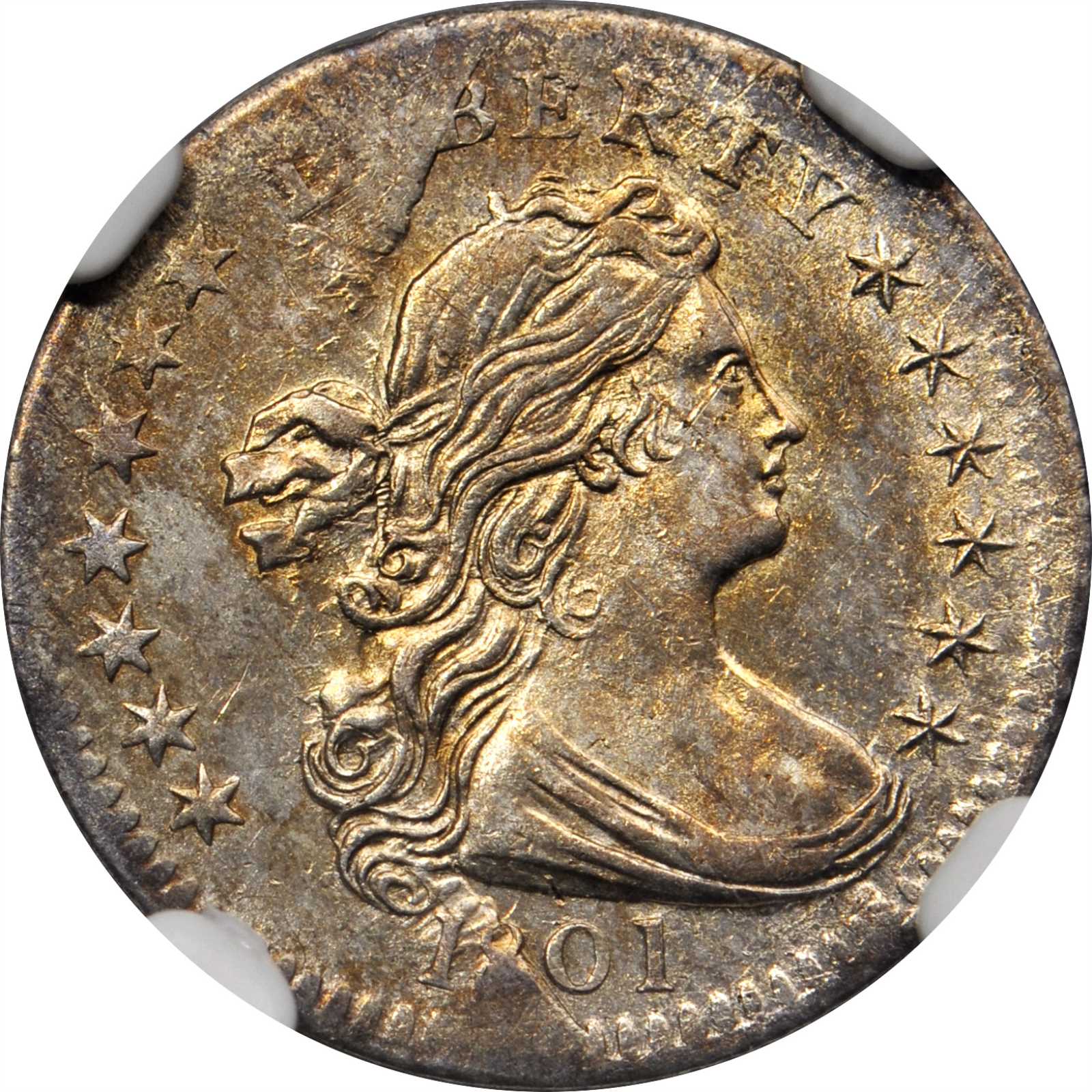 1801 Draped Bust Half Dime Lm 2 Rarity 4 Ms 61 Ngc Stacks