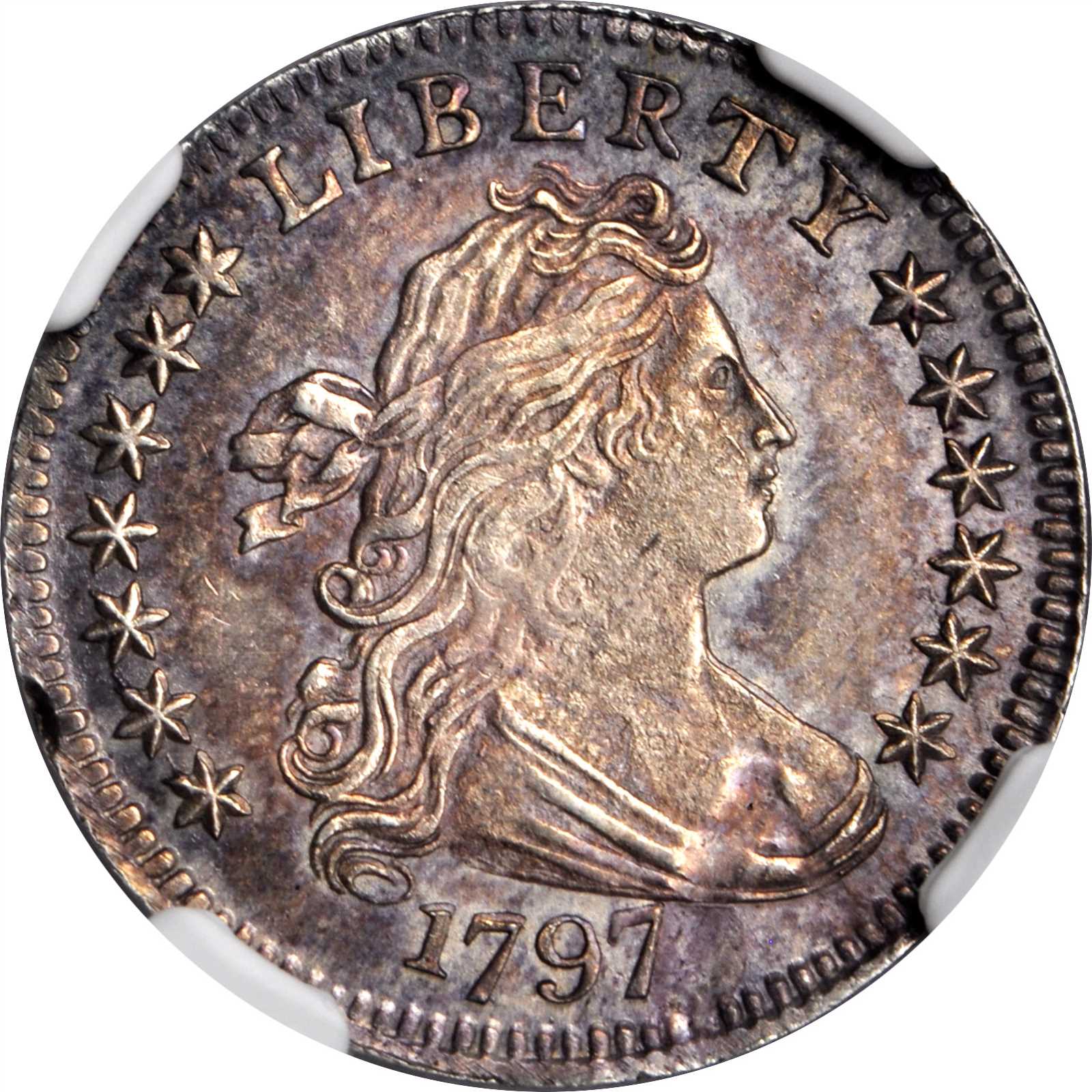 1797 Draped Bust Dime Jr 2 Rarity 4 13 Stars Ms 64 Ngc