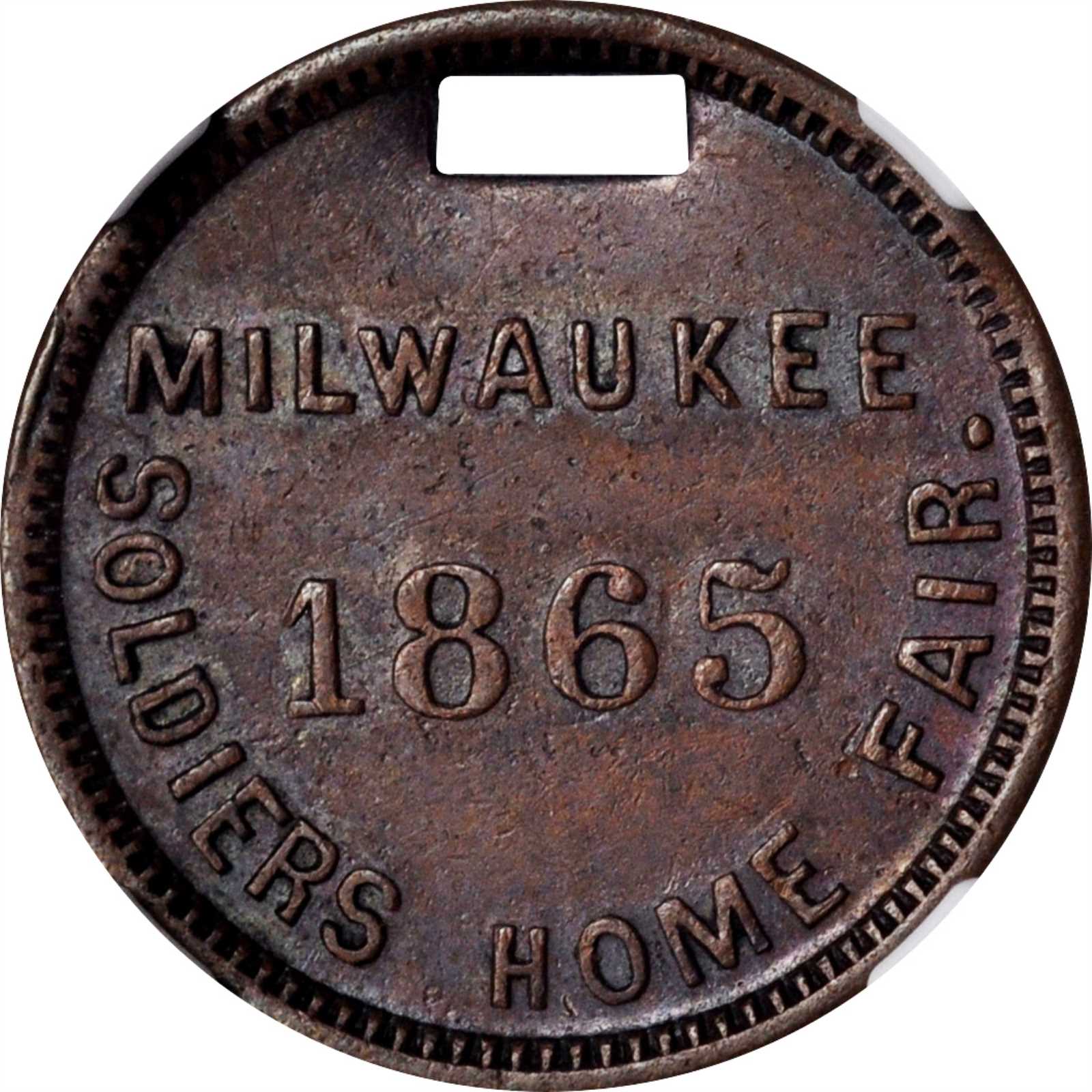 Wisconsin Milwaukee. 1865 Soldiers Home Fair. Rulau Wi Mi 42