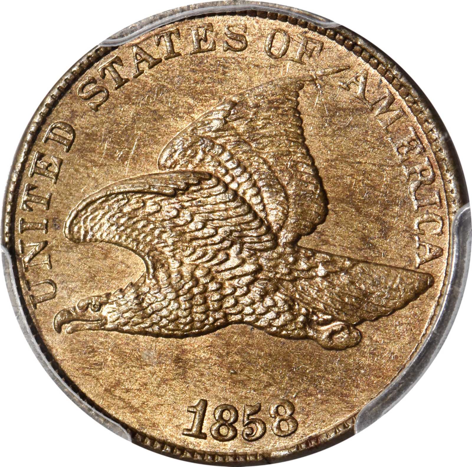 1858/7 Flying Eagle Cent. Snow-1, FS-301. Strong. Large Letters