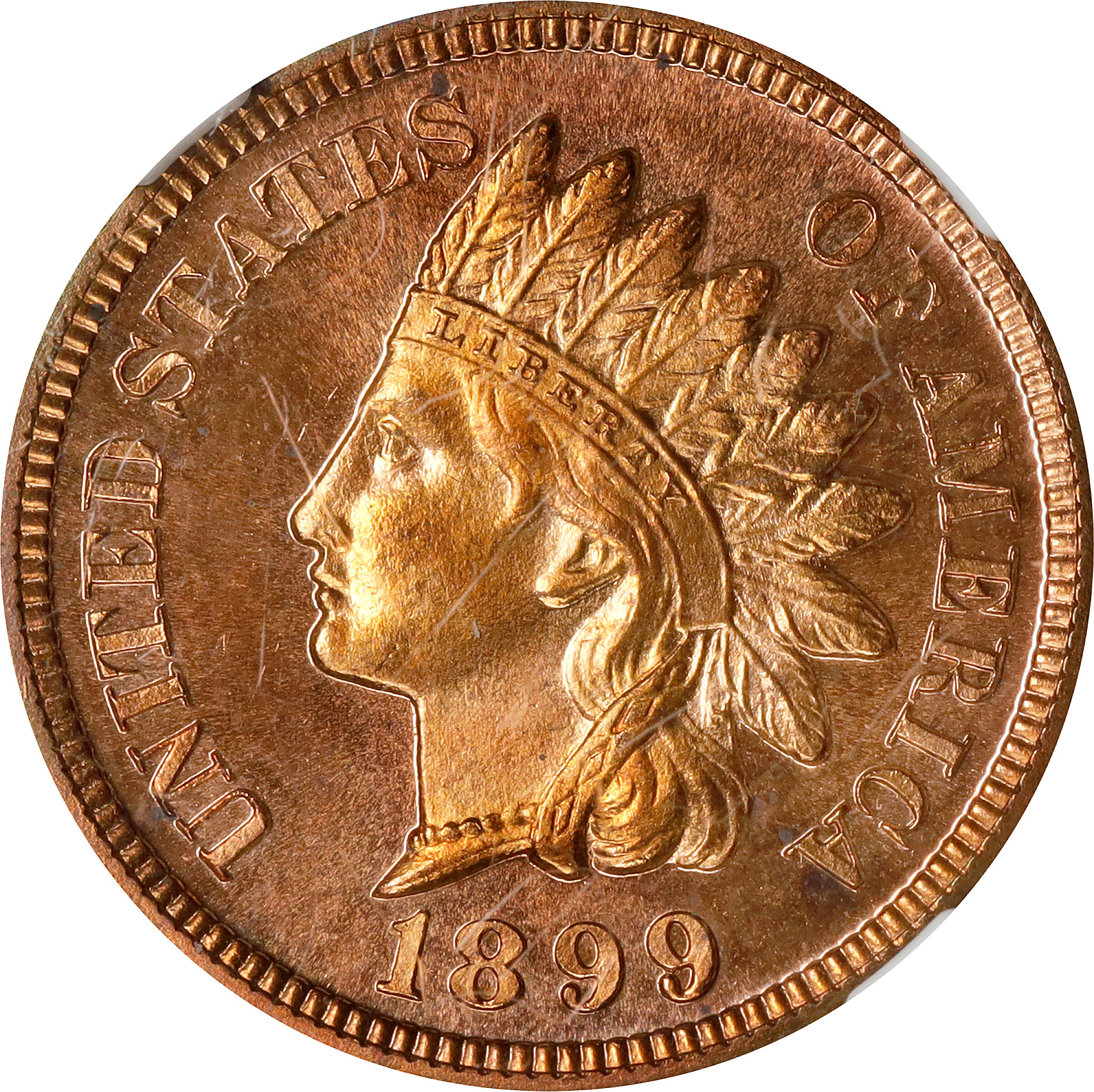 Sold at Auction: 1899 US Indian Head One Cent Coin