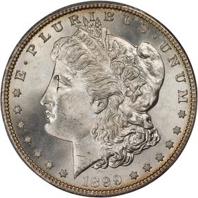 1899 Morgan Silver Dollar. MS-66 (PCGS).