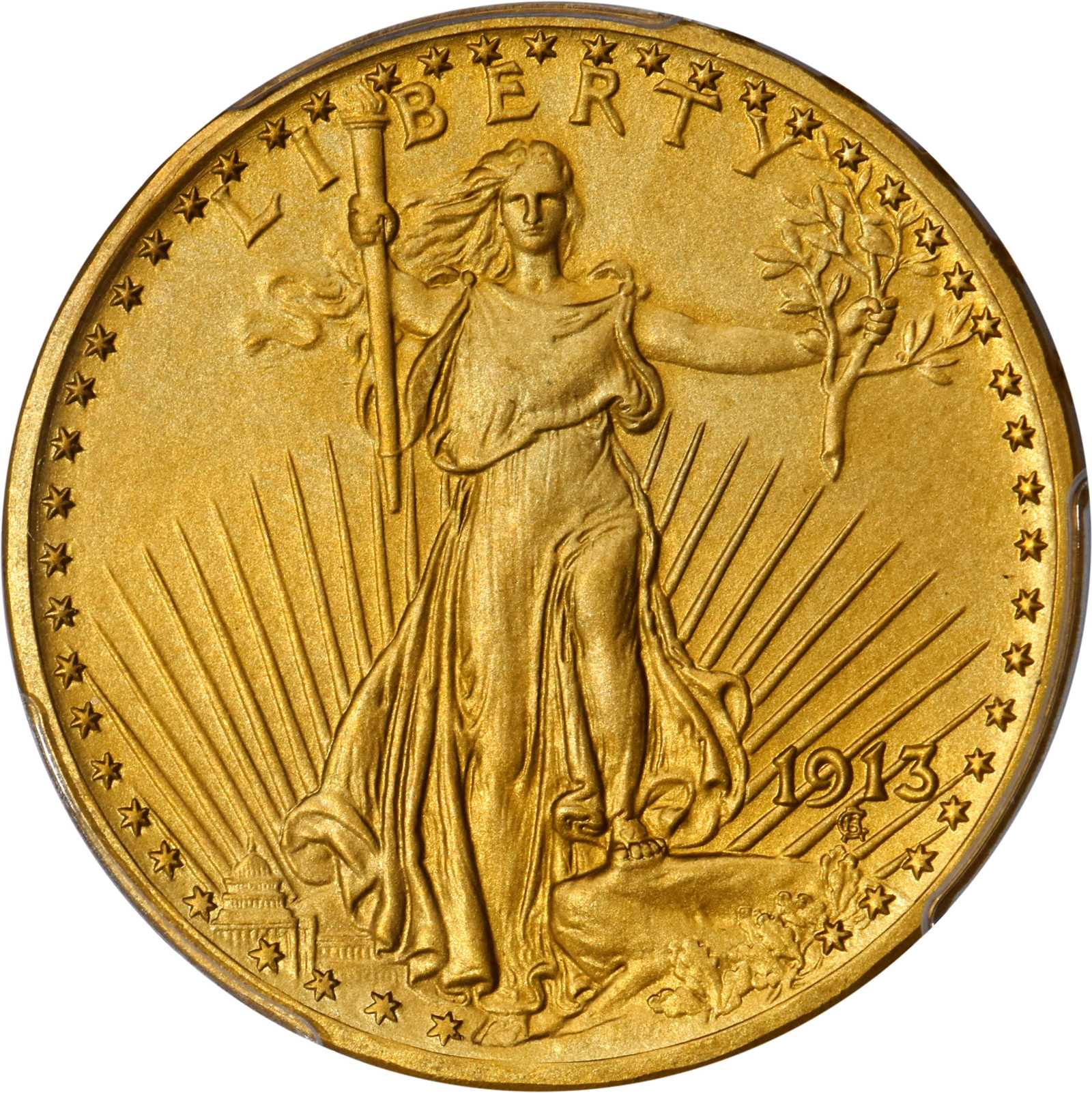 1913 Saint-Gaudens Double Eagle. JD-1, the only known dies. Rarity