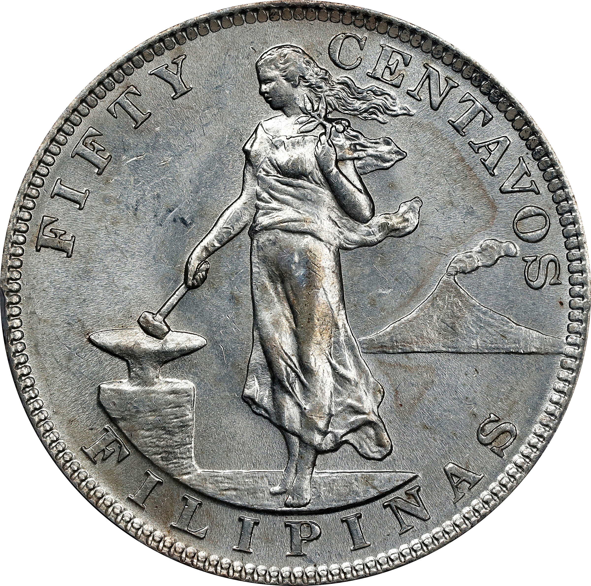 PHILIPPINES. 50 Centavos, 1903. Philadelphia Mint. PCGS MS-63