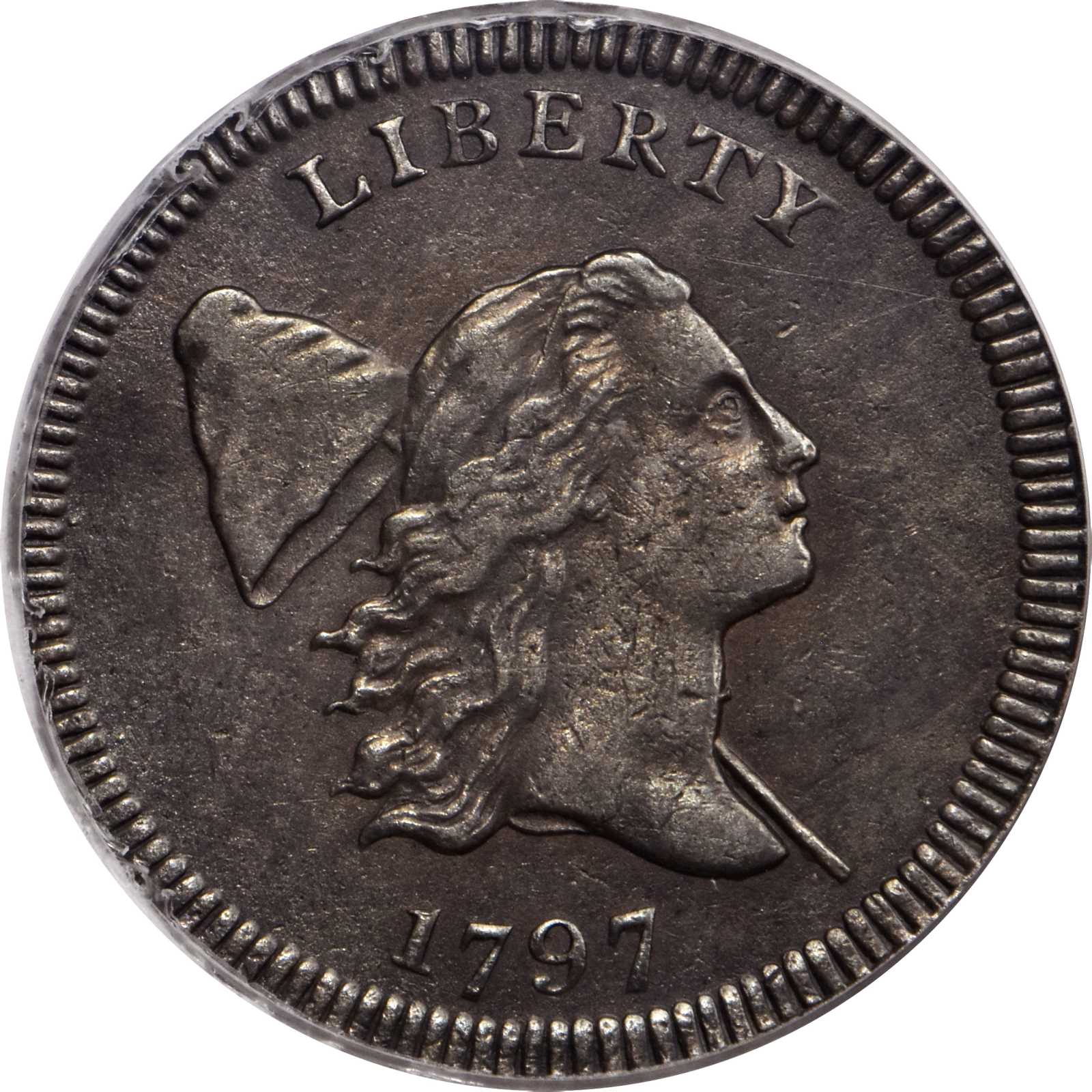 Download 1797 Liberty Cap Half Cent. C-2. Rarity-3. Centered Head, Plain Edge. EF-45 (PCGS). | Stacks Bowers