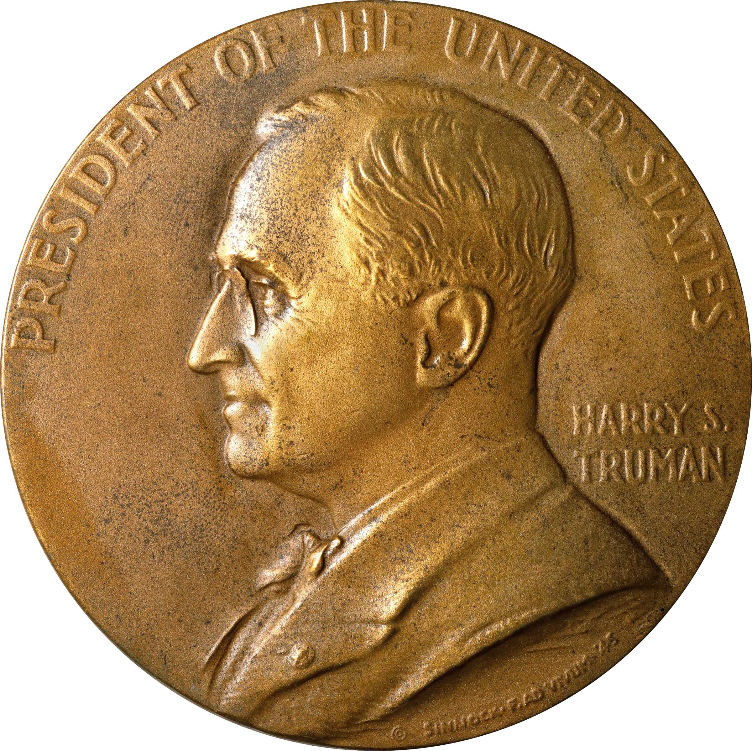 1949 Harry S. Truman Presidential Medal. By John R. Sinnock