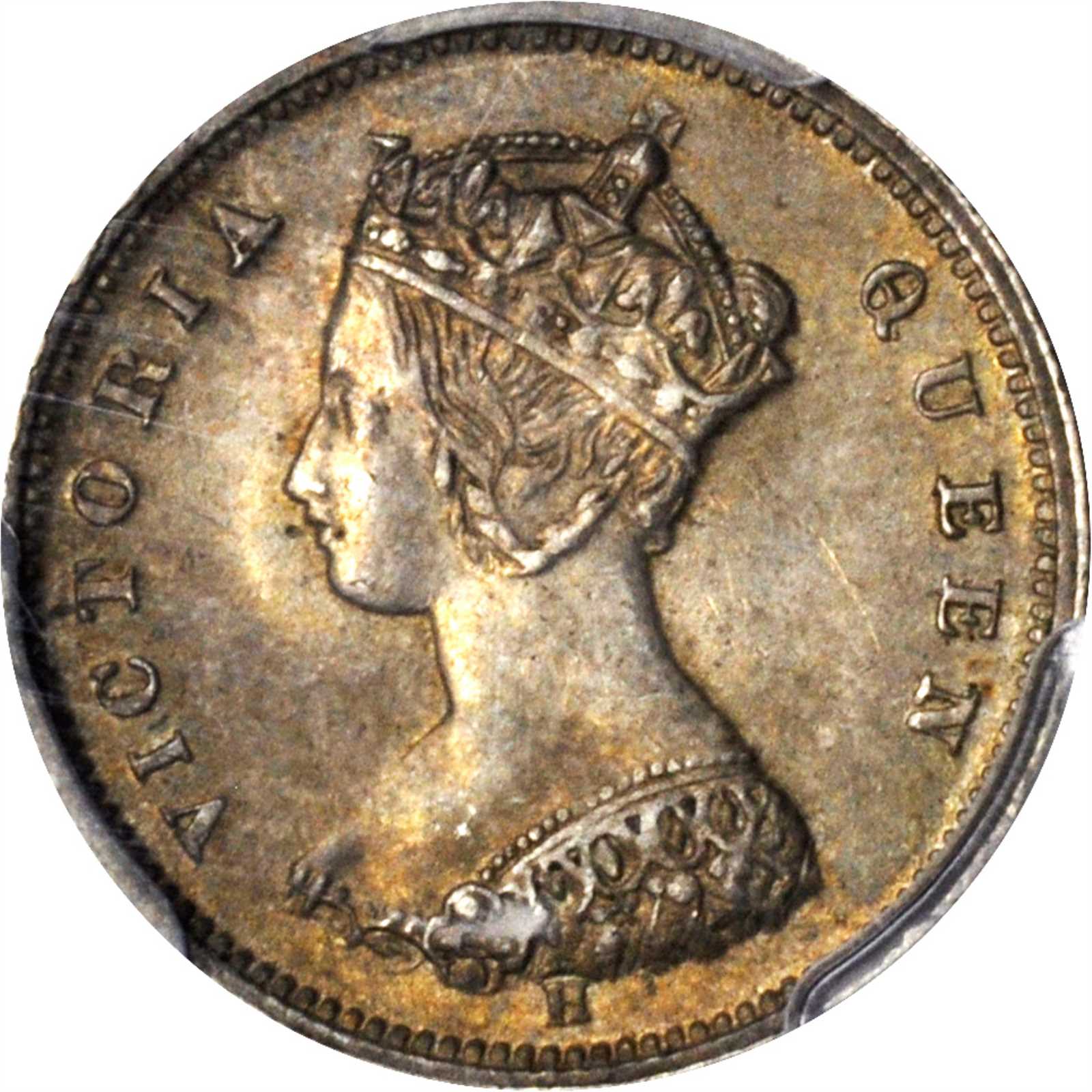 HONG KONG. 10 Cents, 1872/62-H. Heaton Mint. Victoria. PCGS