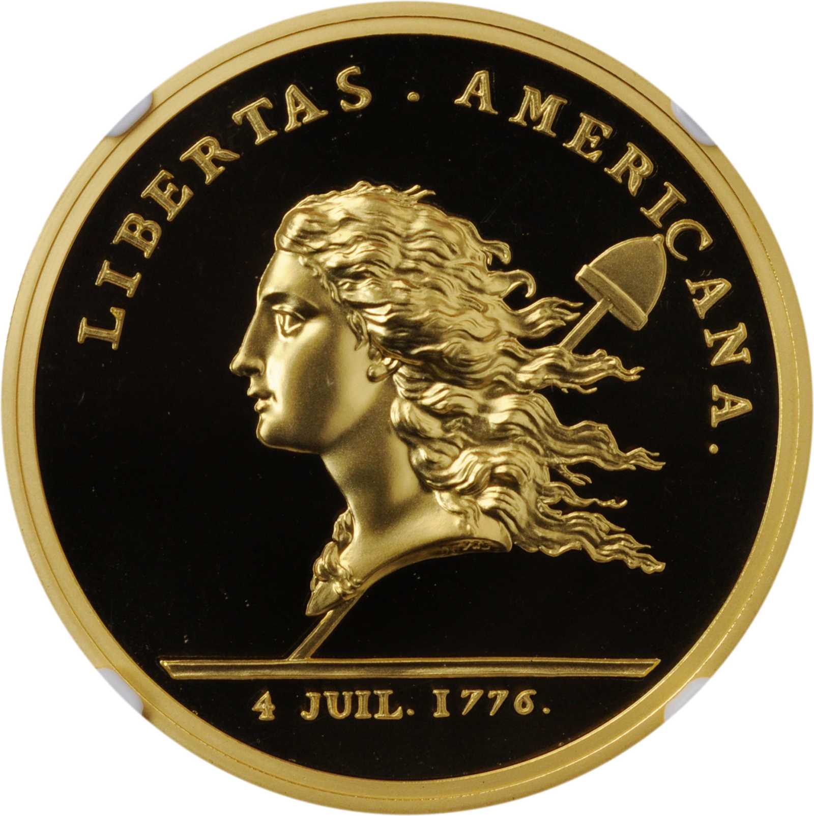 2014年 フランス リベルタス アメリカーナ 1オンス 金貨 NGC PF 70 ULTRA CAMEO 最高鑑定品 アメリカ独立記念金貨 - 貨幣