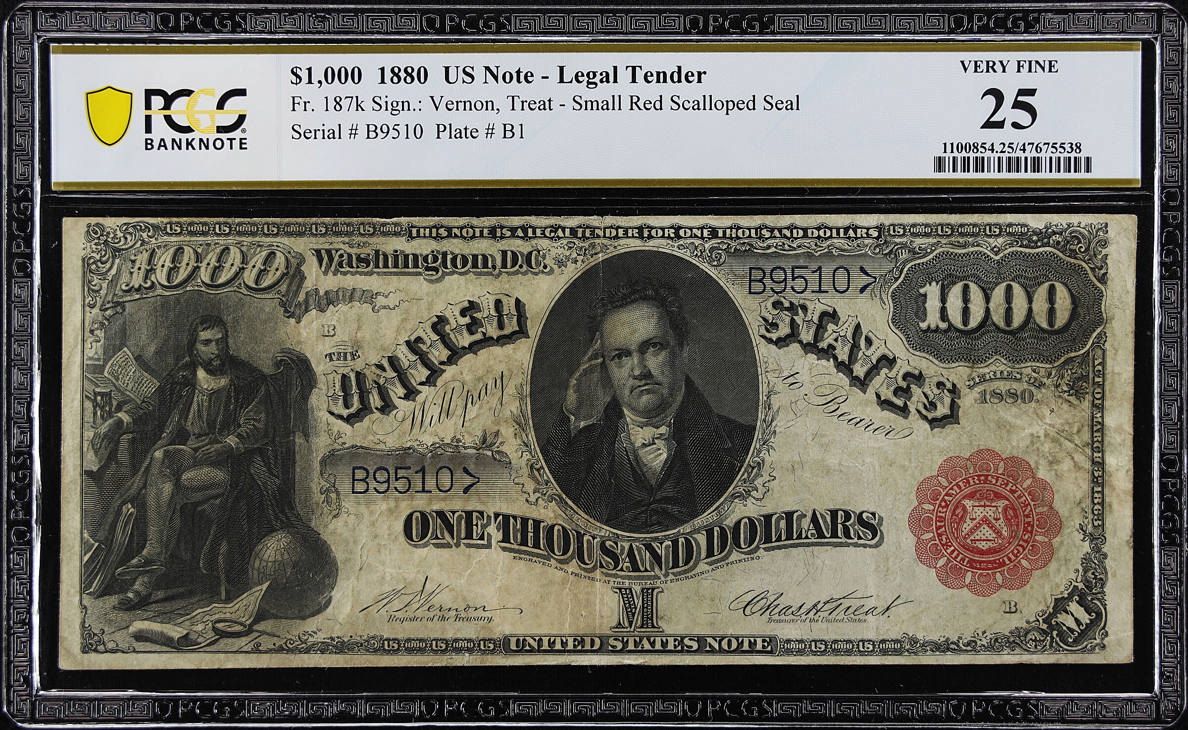 1,000 Dollars, Legal Tender Note, United States, 1880