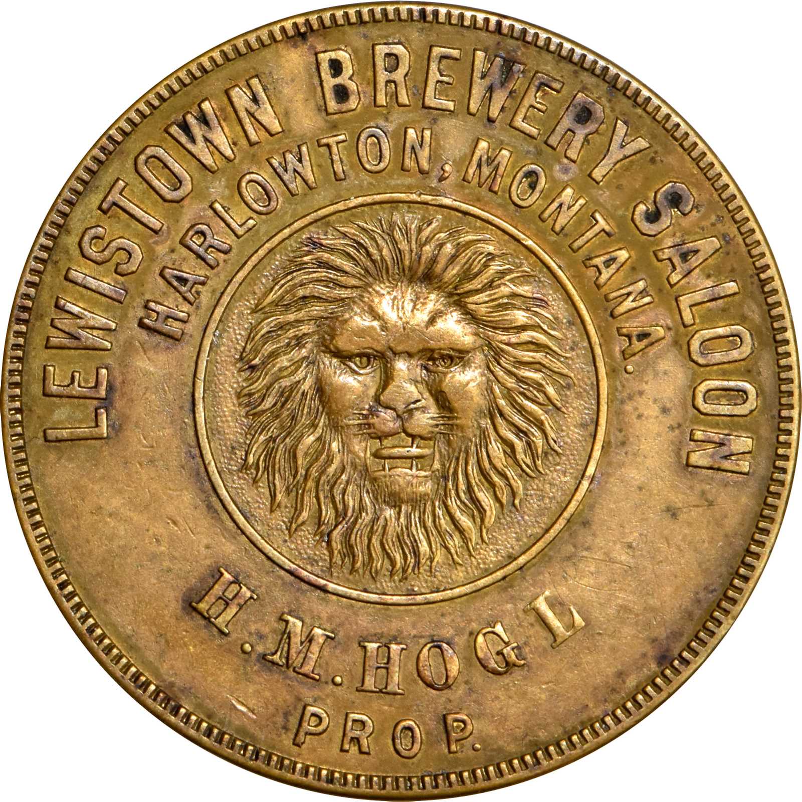 Harlowton. LEWISTOWN BREWERY SALOON / HARLOWTON, MONTANA / H. M. HOGL