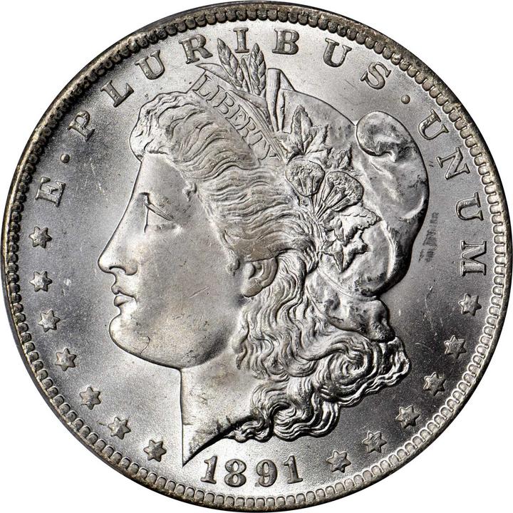 Download 1891-CC Morgan Silver Dollar. VAM-3. Top 100 Variety. Spitting Eagle. MS-66 (PCGS). | Stacks Bowers