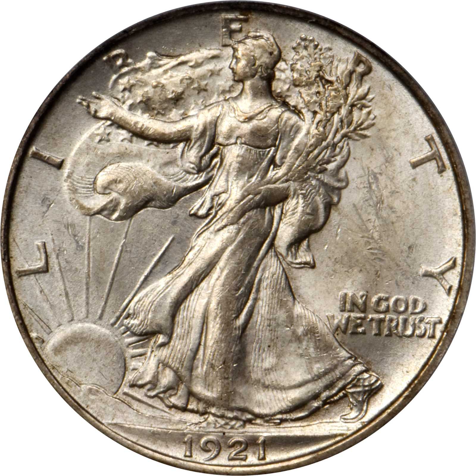 1921-D Walking Liberty Half Dollar. MS-62 (PCGS). CAC. | Stacks Bowers