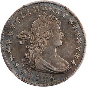1796 Draped Bust Half Dime. LM-1, V-1. Rarity-3. LIKERTY. AU Details--Repaired (PCGS).