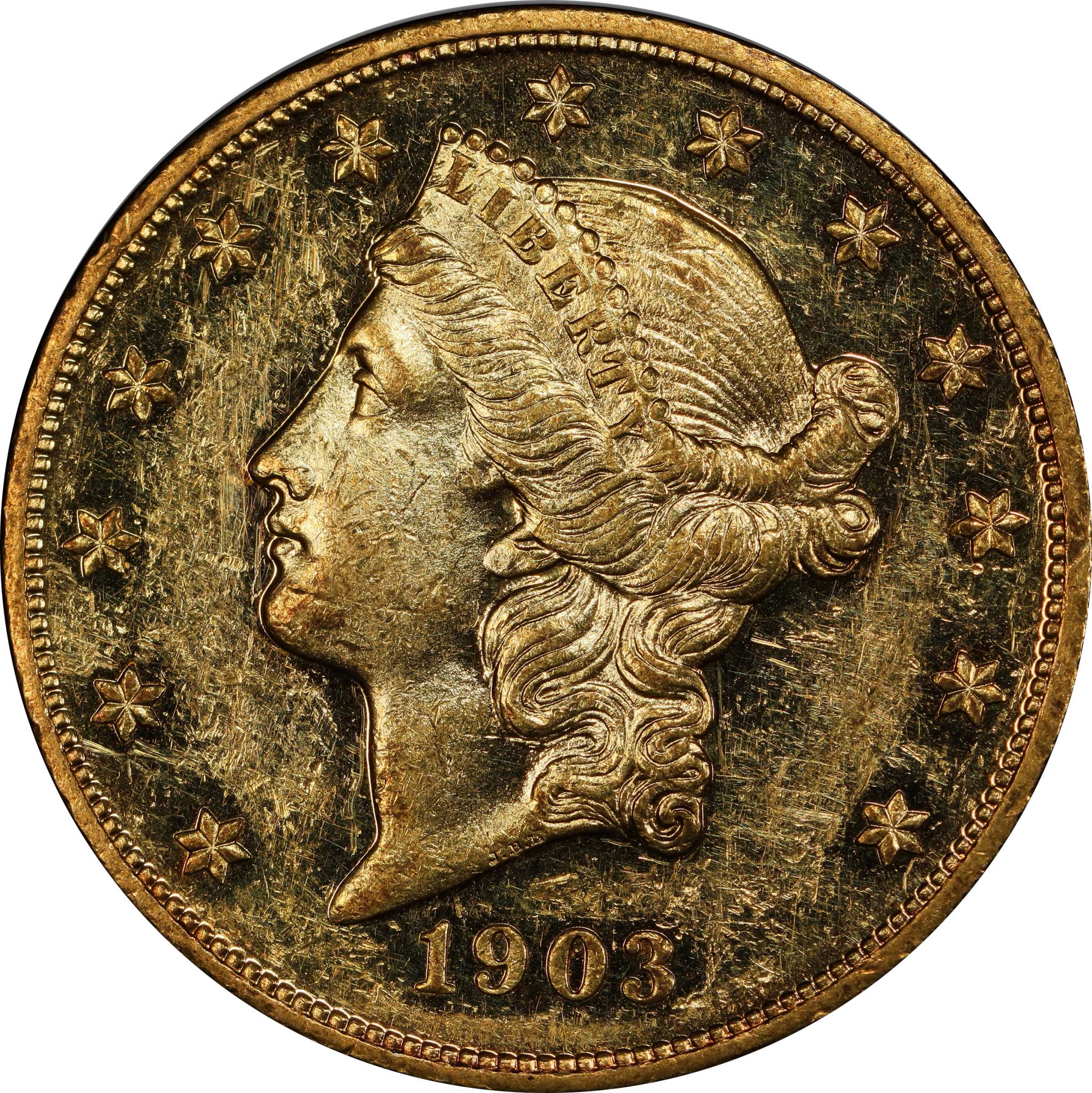 1903 Liberty Head Double Eagle. Jd-1, The Only Known Dies. Rarity-4 