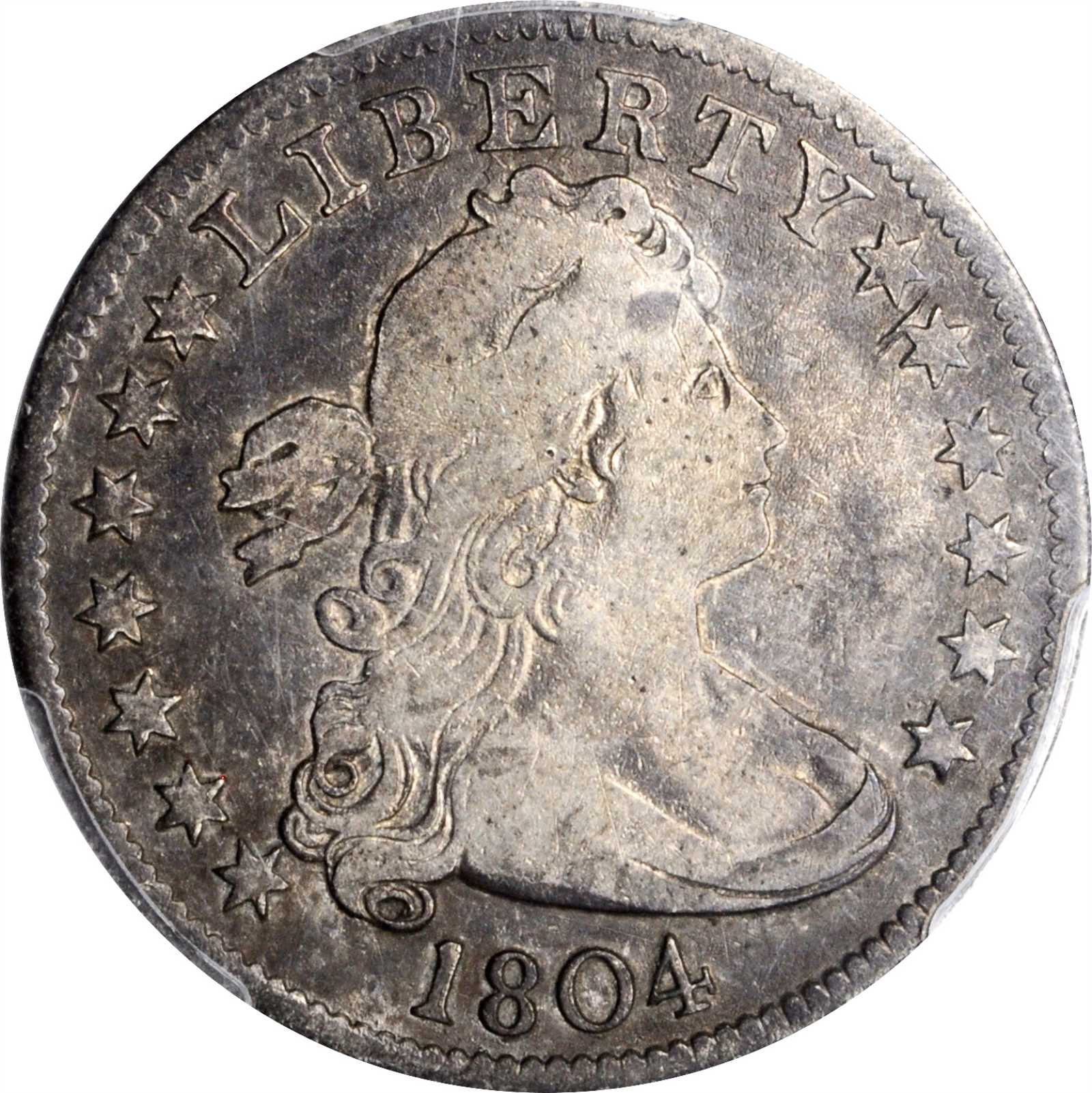 1804 Draped Bust Quarter B 1 Rarity 3 Fine Details Surfaces