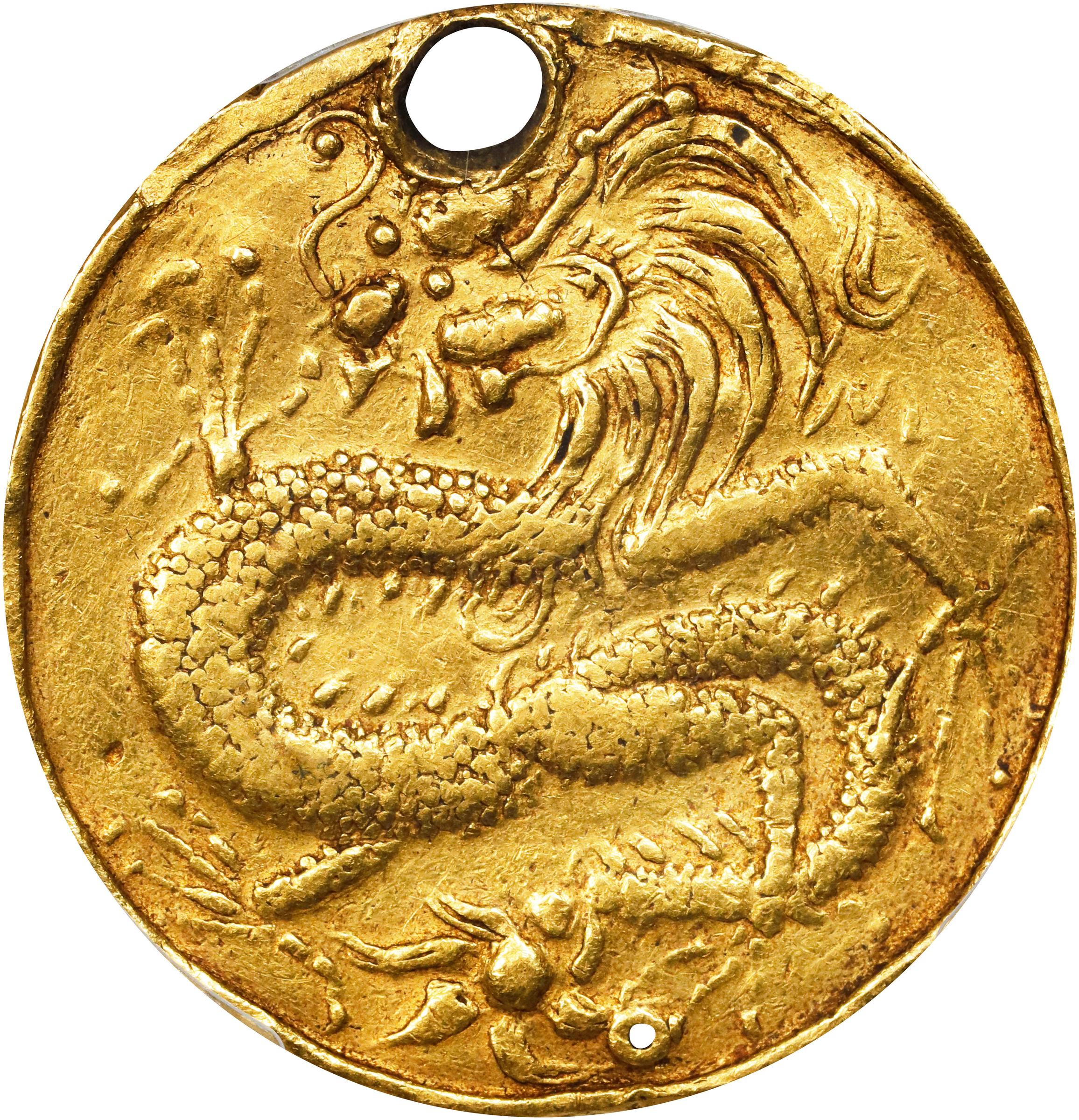 ANNAM. Gold 5 Tien, ND (1916-25). Khai Dinh. PCGS Genuine--Holed 