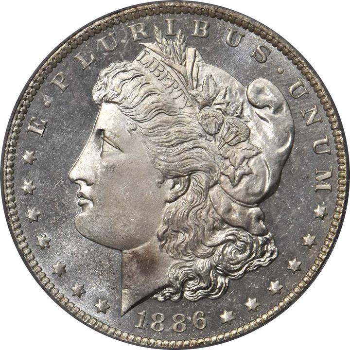 1886-O Morgan Silver Dollar. MS-67 DMPL (PCGS). CAC. | Stacks