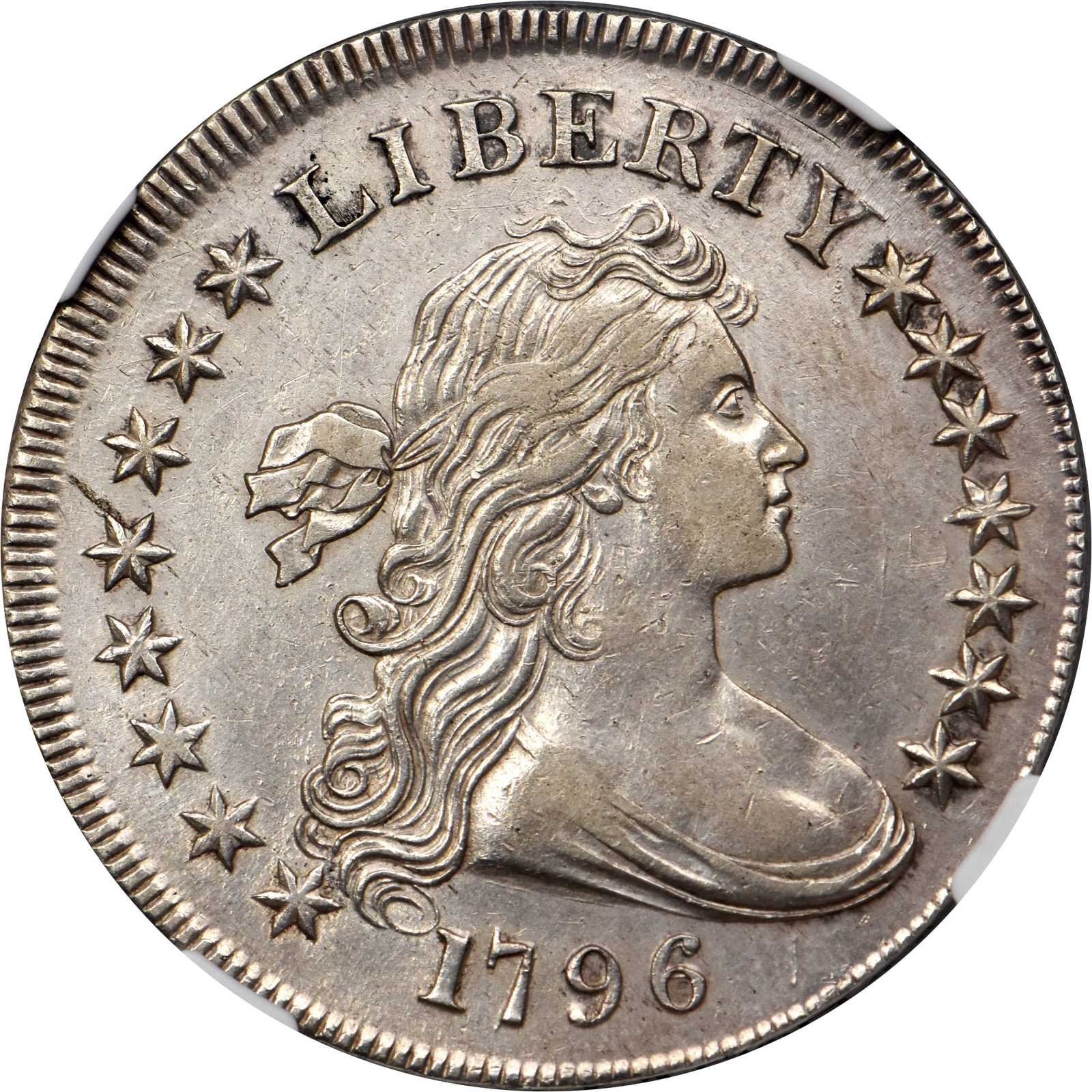 1796 Draped Bust Silver Dollar Bb 65 B 5 Rarity 4 Large Date