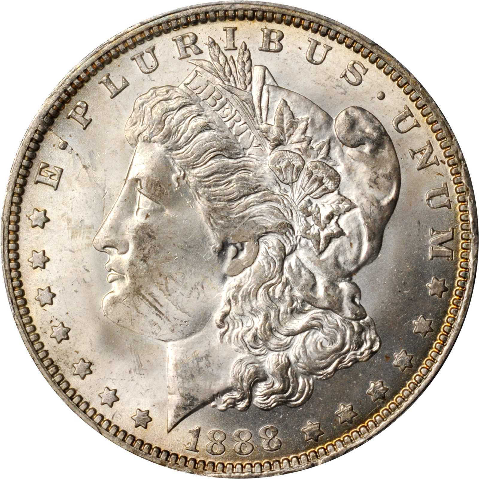 1888-O Morgan Silver Dollar. VAM-1B. Top 100 Variety. Scarface. MS