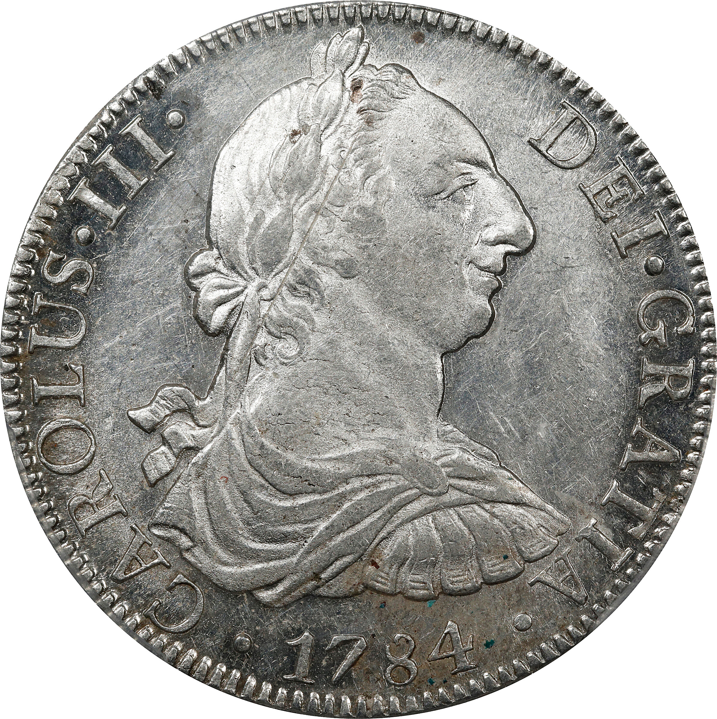 MEXICO. 8 Reales, 1784-Mo FM. Mexico City Mint. Charles III. PCGS