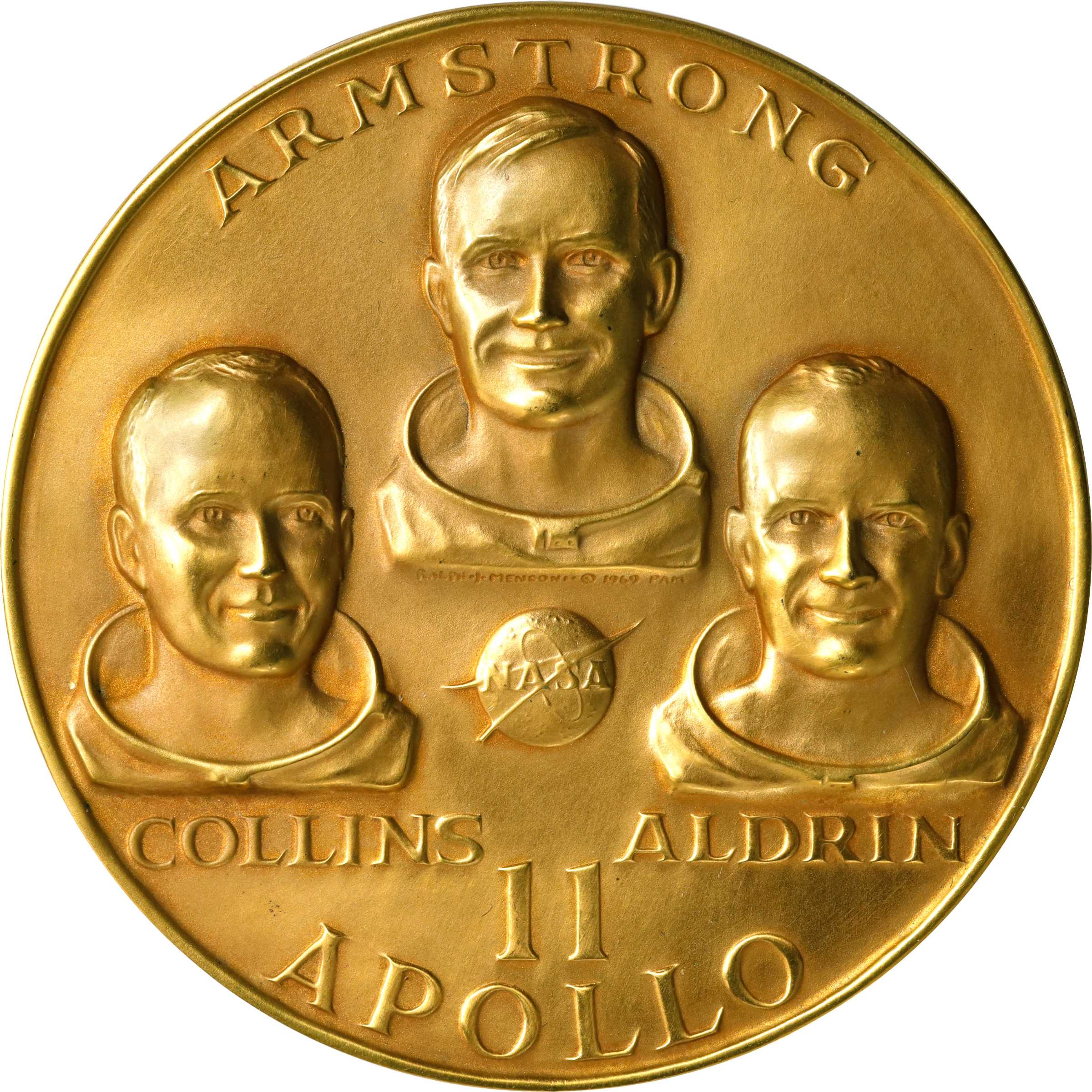 1969 Apollo 11 Commemorative Moon Landing Medal. By Medallic