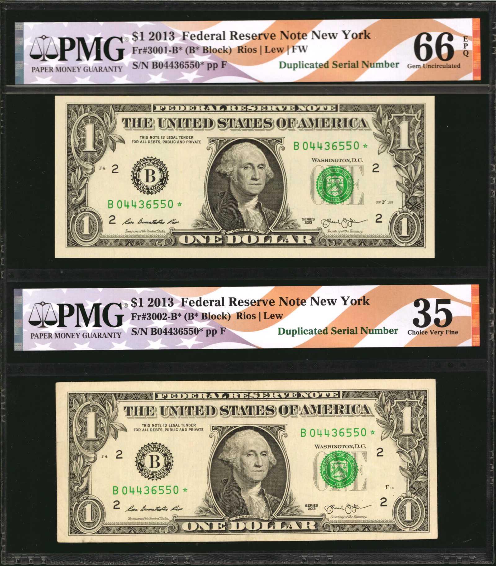 $1 One Dollar Bills ( 3 ) 2017 Consecutive Serial Numbers