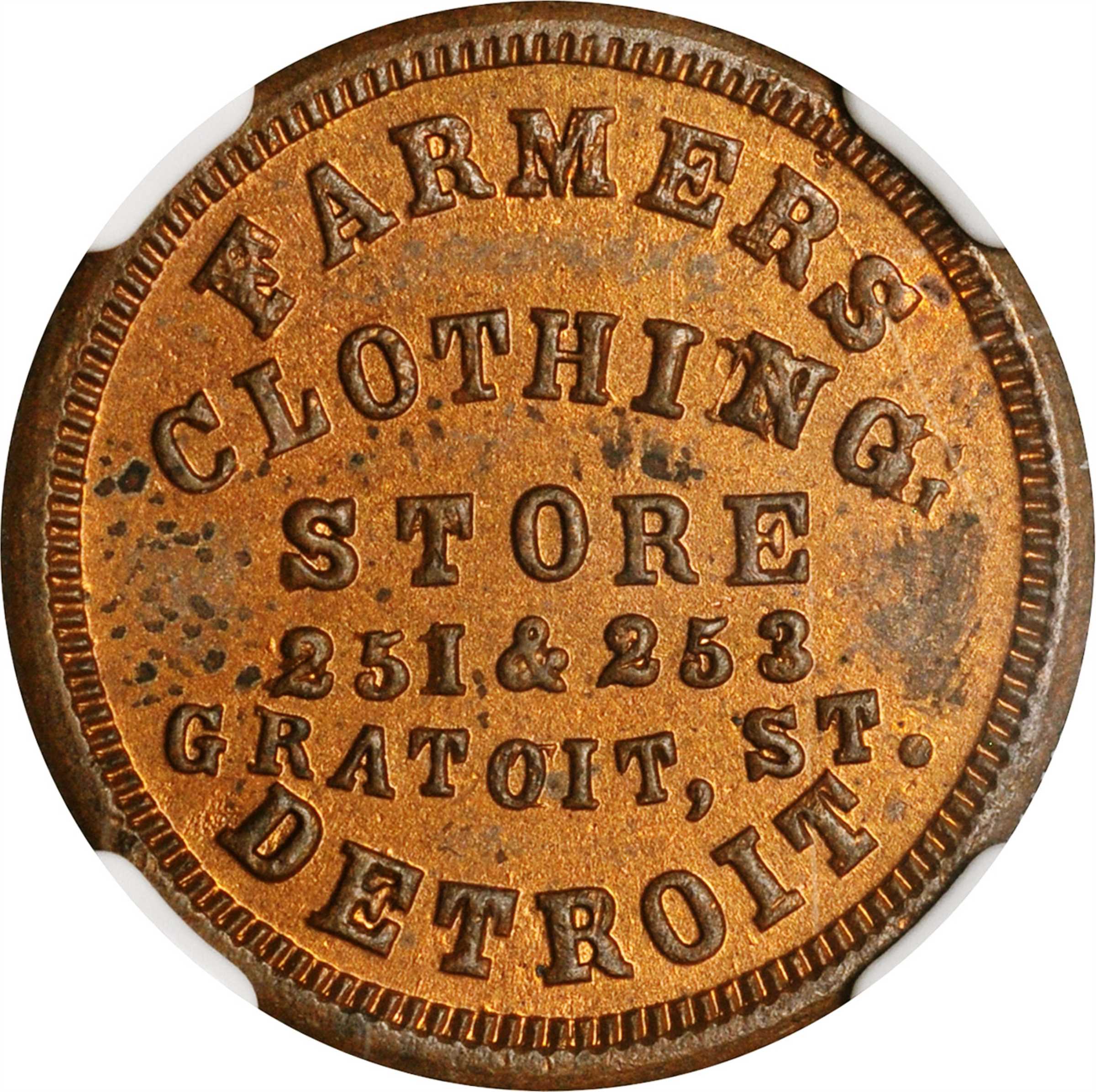 MichiganDetroit. 1864 John Schroder & Co., Farmers Clothing Store