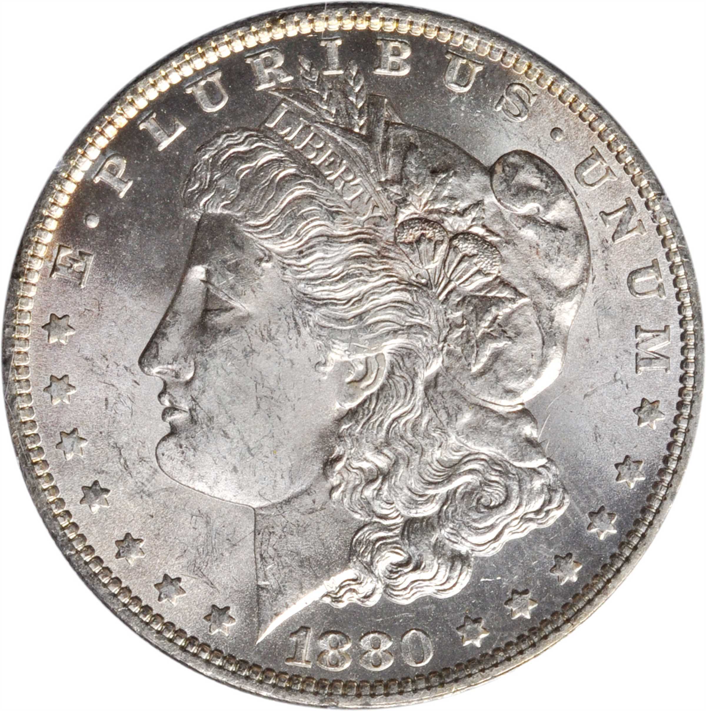 1880-O Morgan Silver Dollar. MS-63 (PCGS). CAC. OGH--First