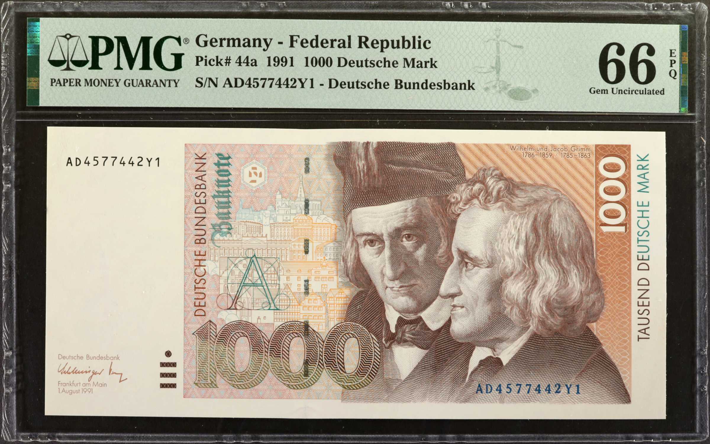 GERMANY, FEDERAL REPUBLIC. Deutsche Bundesbank. 1000 Deutsche Mark