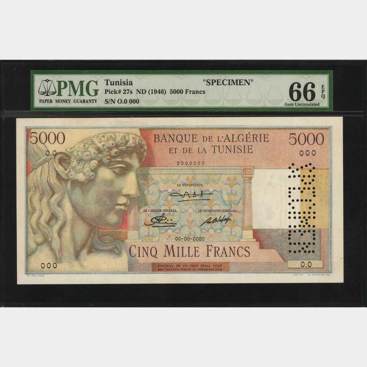 オープニング大セール】 de ALGERIA《Banque Grading Banknote World I