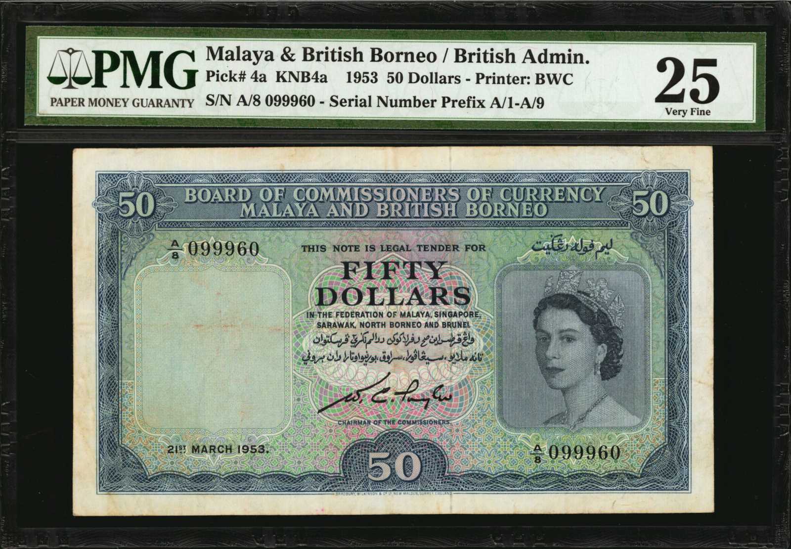 MALAYA AND BRITISH BORNEO. Board of Commissioners of Currency. 50