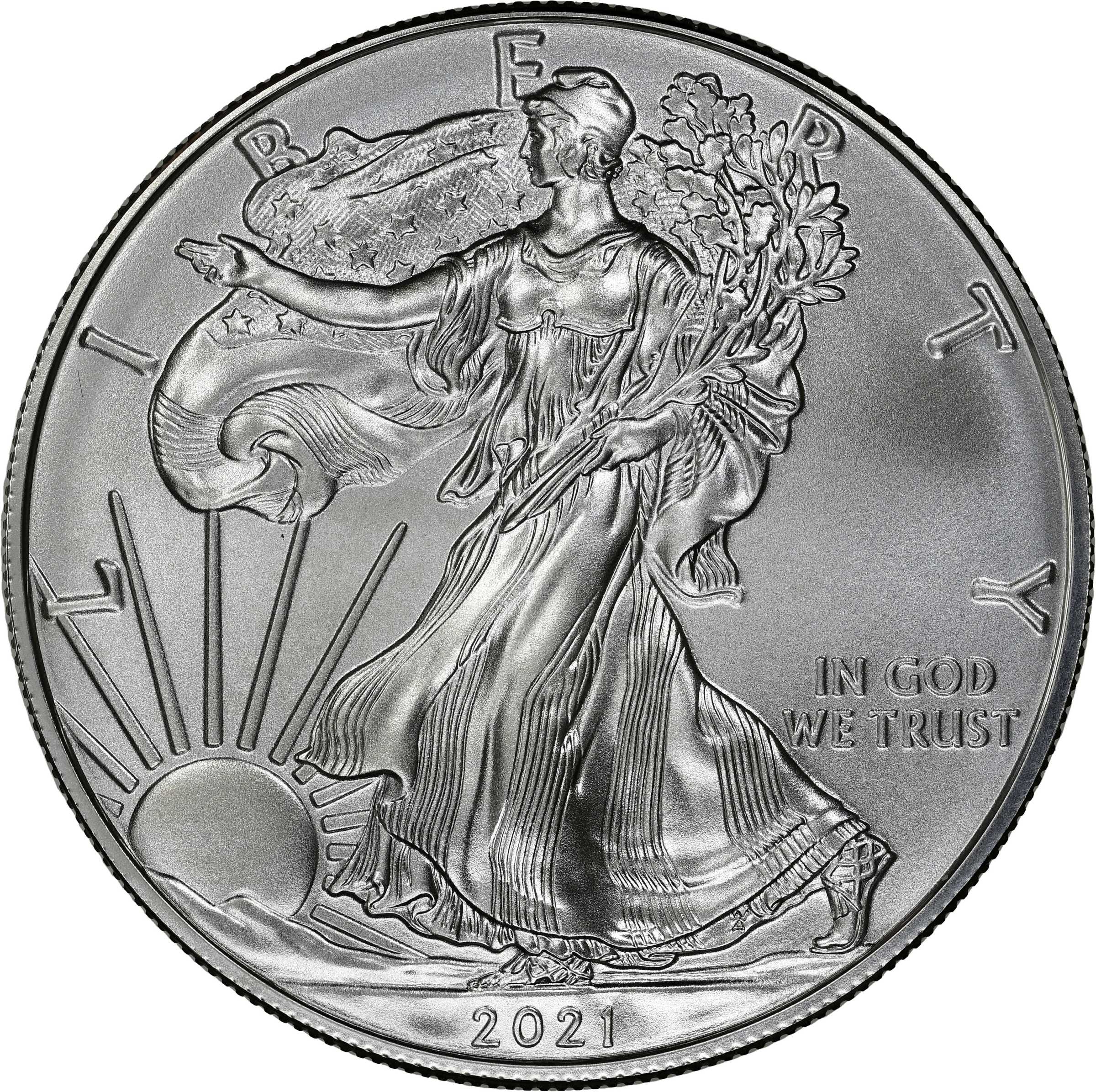 2021 American 1 Ounce Silver Eagle at Dawn and at Dusk 35th