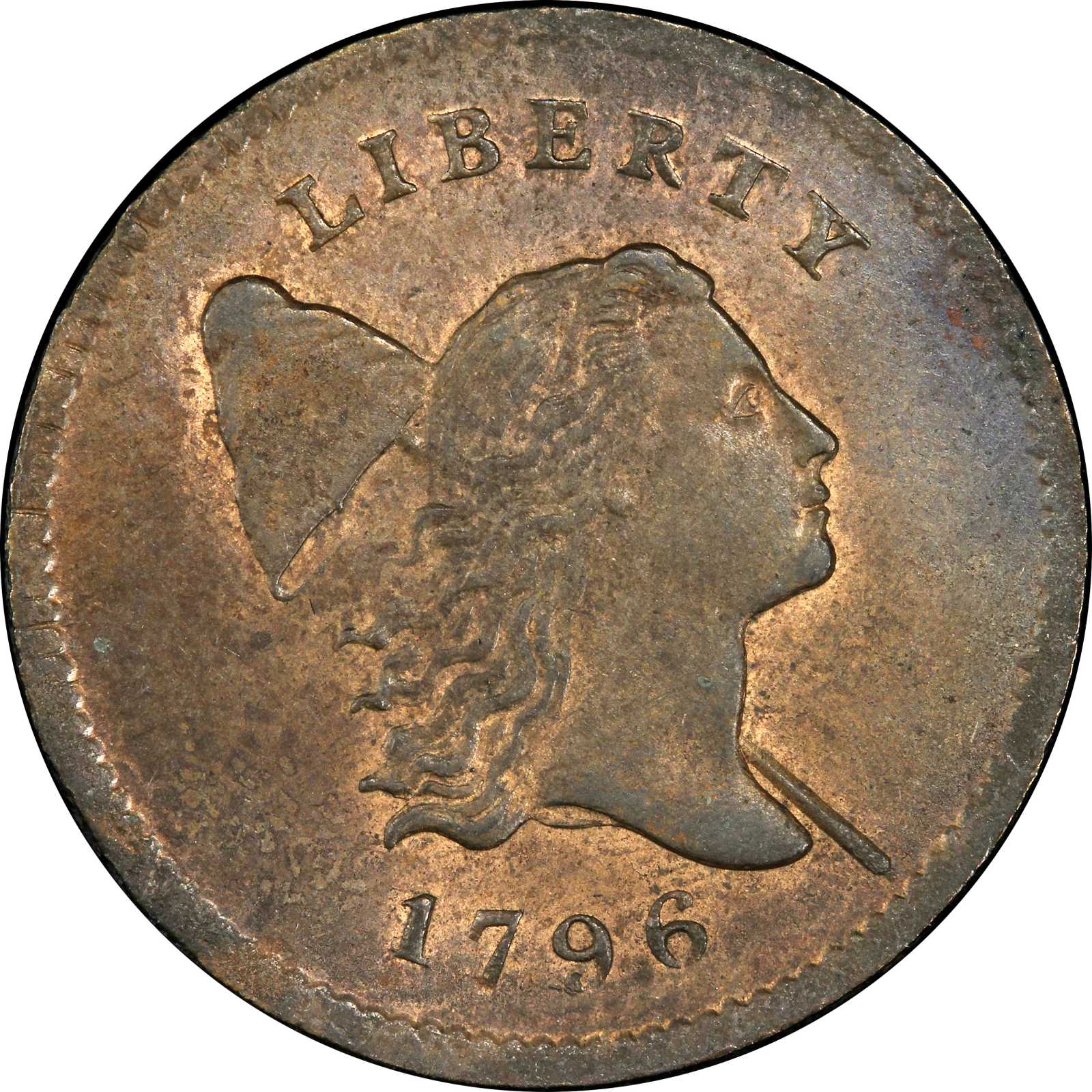 Download 1796 Liberty Cap Half Cent. Cohen-2. Rarity-4+. With Pole. MS-66 RB (PCGS). | Stacks Bowers