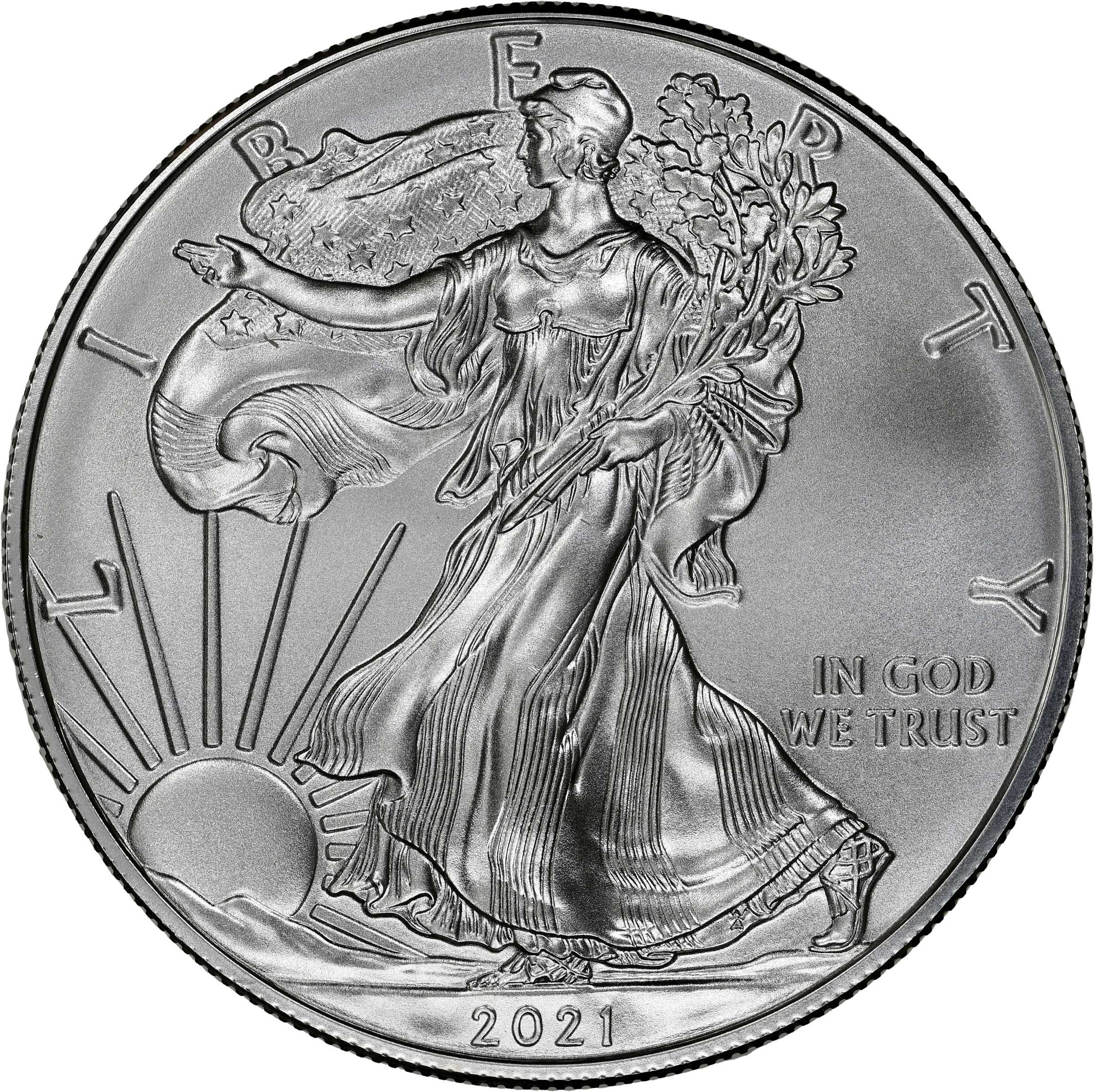 2021 American 1 Ounce Silver Eagle at Dawn and at Dusk 35th Anniversary