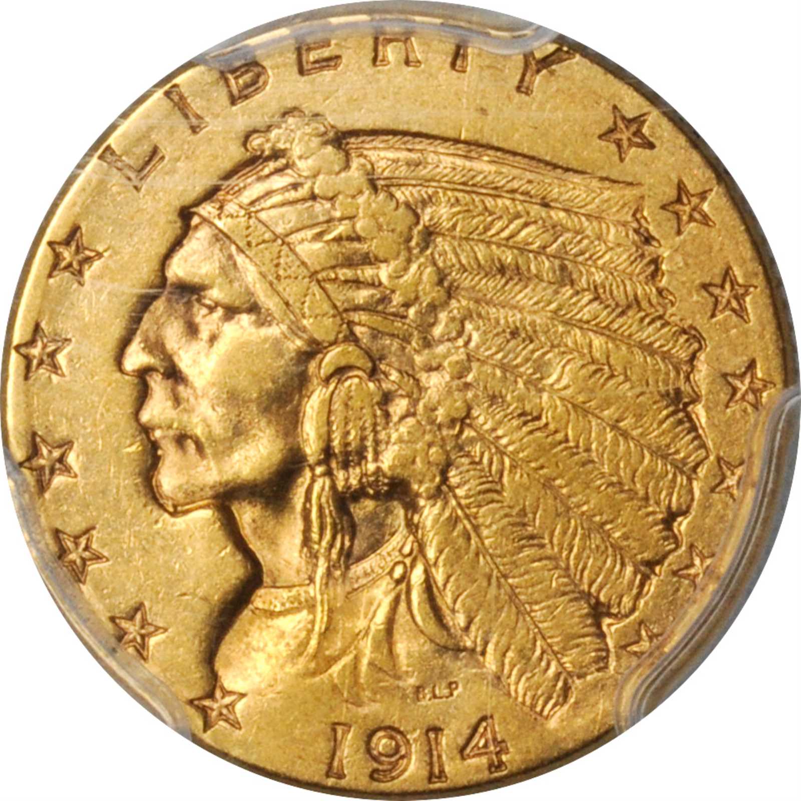 1914 D Indian Quarter Eagle Au 58 Pcgs Stacks Bowers