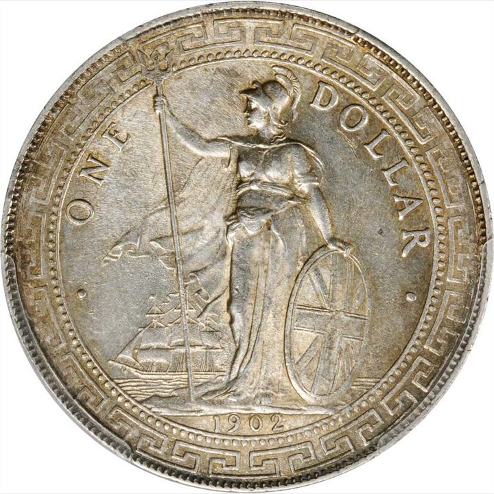 GREAT BRITAIN. Trade Dollar, 1902-B. Bombay Mint. PCGS MS-62 Gold