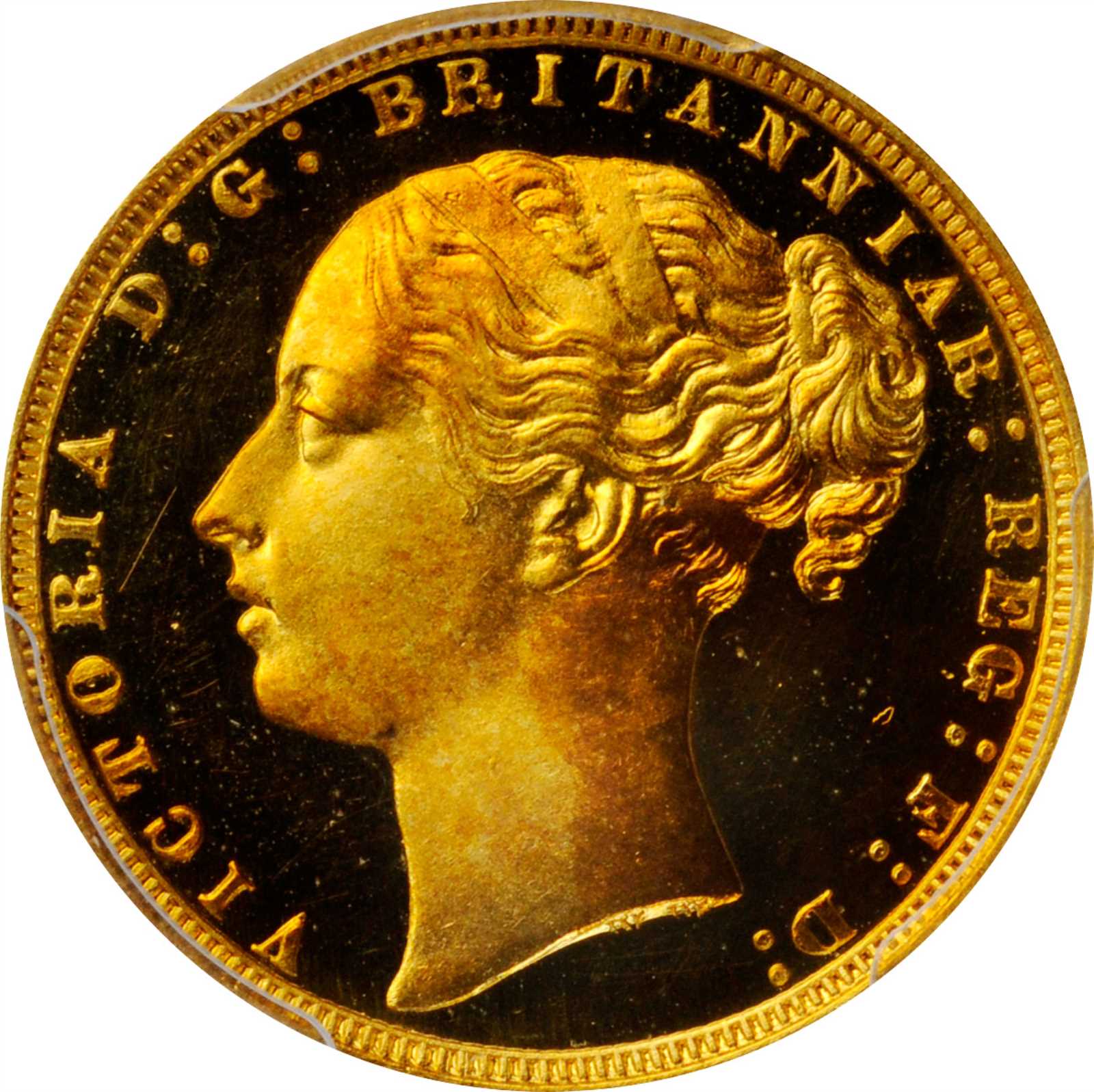 GREAT BRITAIN. Sovereign, 1871. London Mint. Victoria. PCGS PROOF