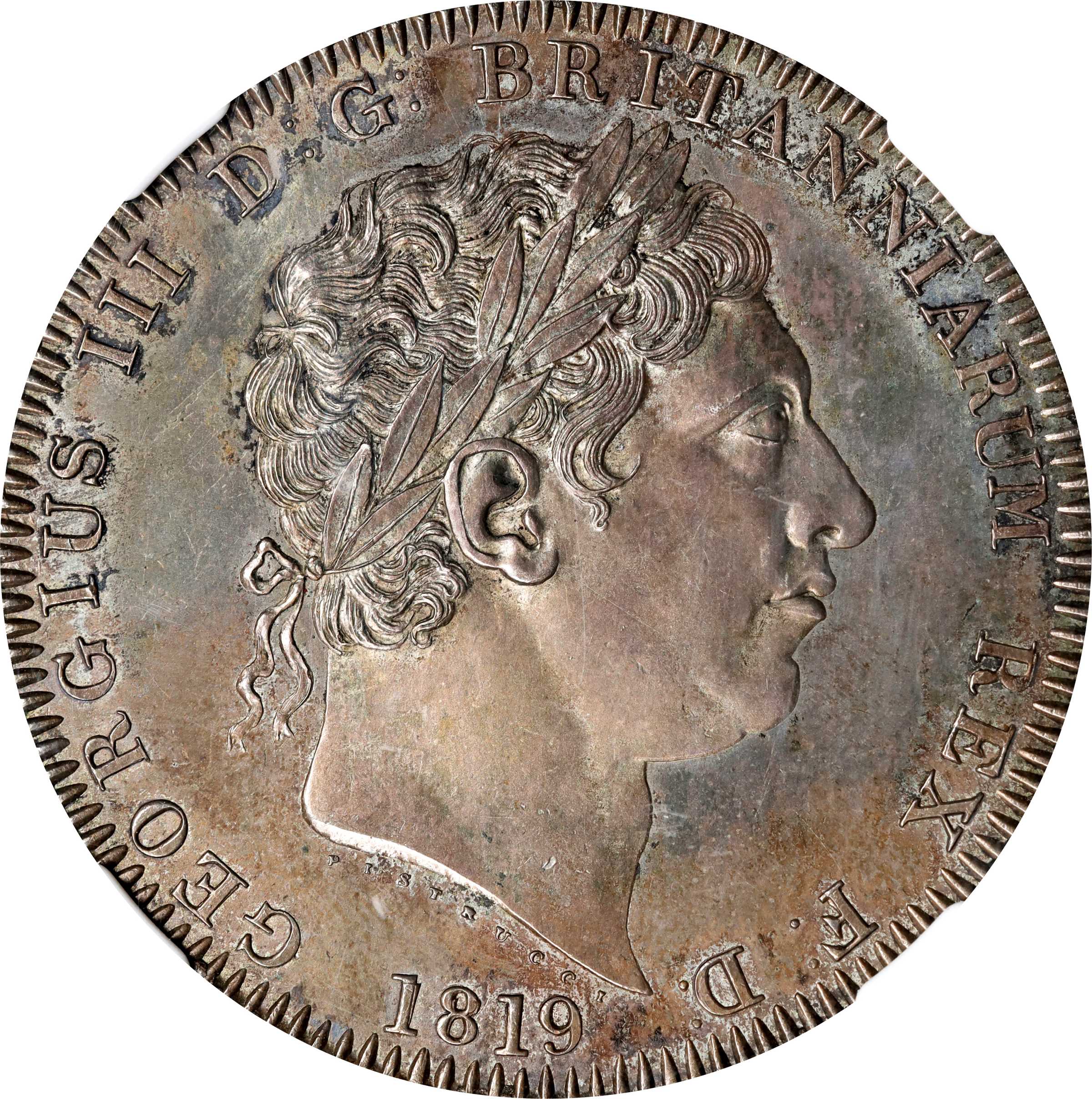 GREAT BRITAIN. Crown, 1819 Year LIX. London Mint. George III. NGC 