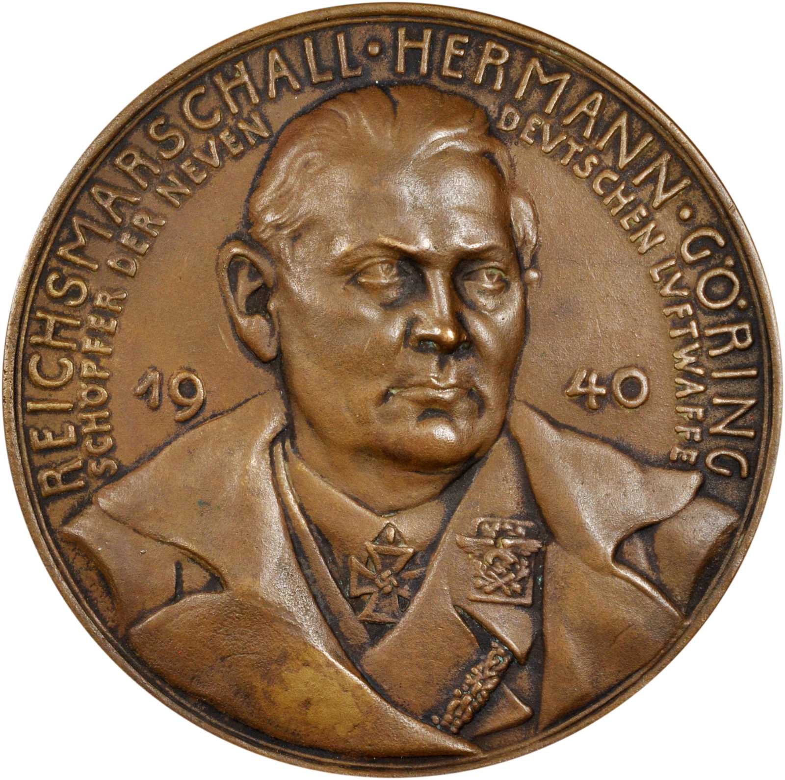 GERMANY. Third Reich. Reichsmarshall Hermann Goering Cast Bronze Medal ...