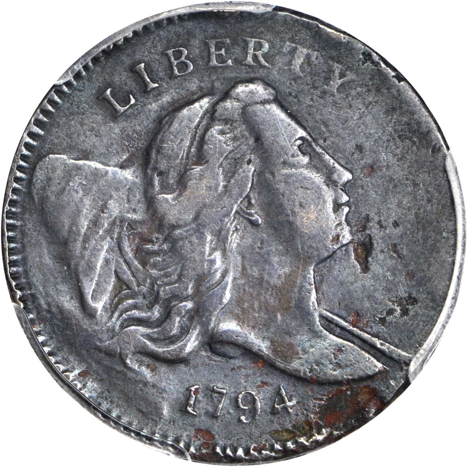 Download 1794 Liberty Cap Half Cent. C-4a. Rarity-3. EF Details--Damage (PCGS). | Stacks Bowers